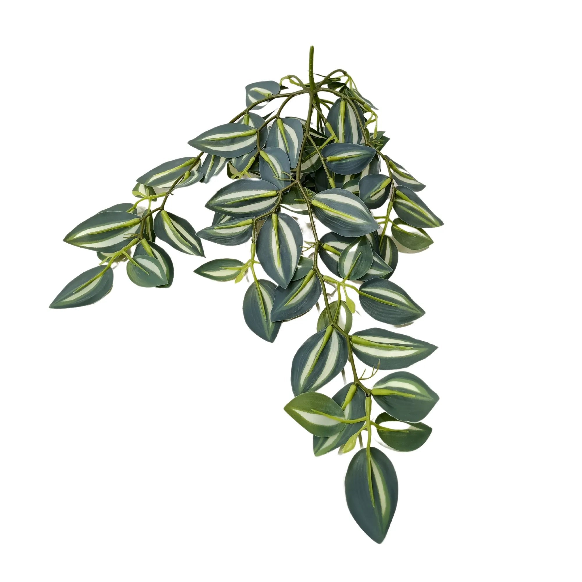 42cm Artificial Hanging Tradescantia Zebrina Plant - Lifelike Fake Draping Wandering Jew Vine for Home Office Decor, Wedding Centerpieces & Shelf Styling