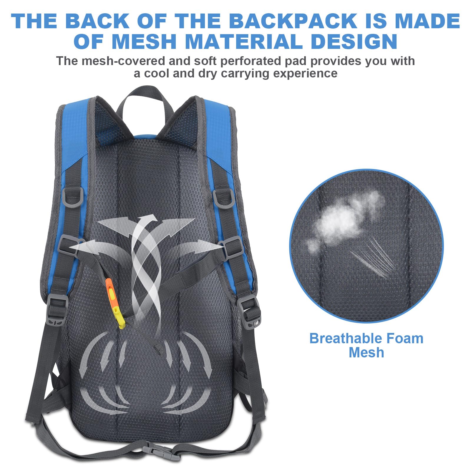 Jianyana 20L Lightweight Waterproof Hiking Backpack - Foldable Travel Daypack for Camping, Cycling & Outdoor Sports - Durable Rucksack for Women & Men (Perfect for Day Trips, Commuting & Adventure Travel)