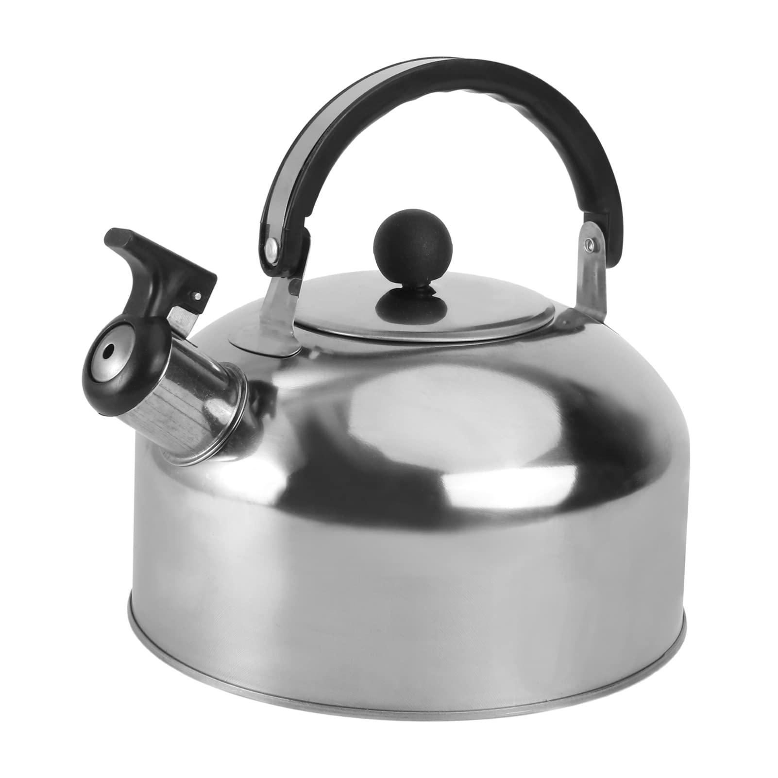 2L Stainless Steel Stovetop Tea Kettle - Flat Bottom Water Boiler for Gas & Electric Stoves - Perfect for Tea Brewing, Coffee Making & Hot Water Dispensing