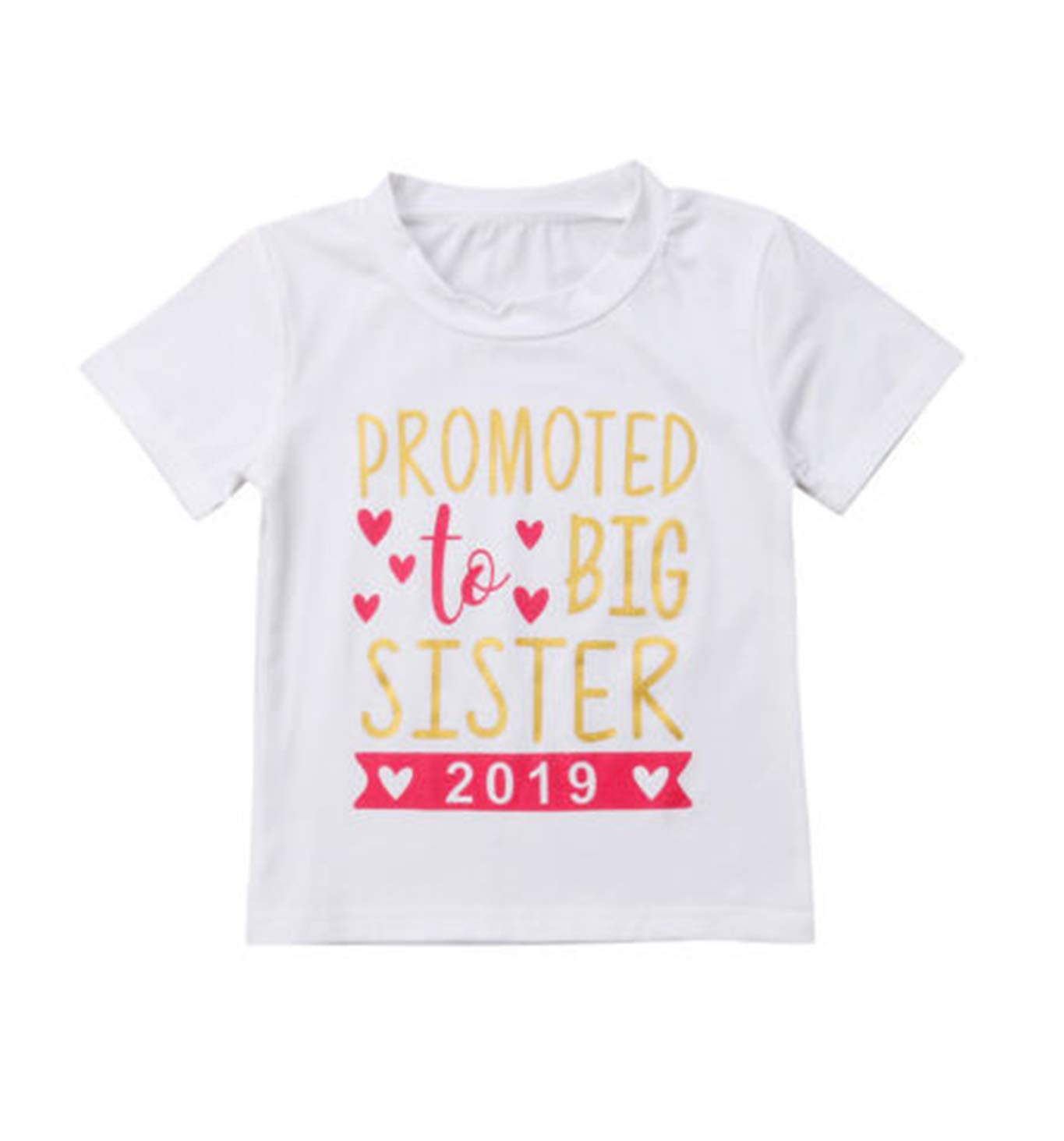 Matching Sibling Shirts - Big Brother & Sister Letter Print Tees for Family Outfits