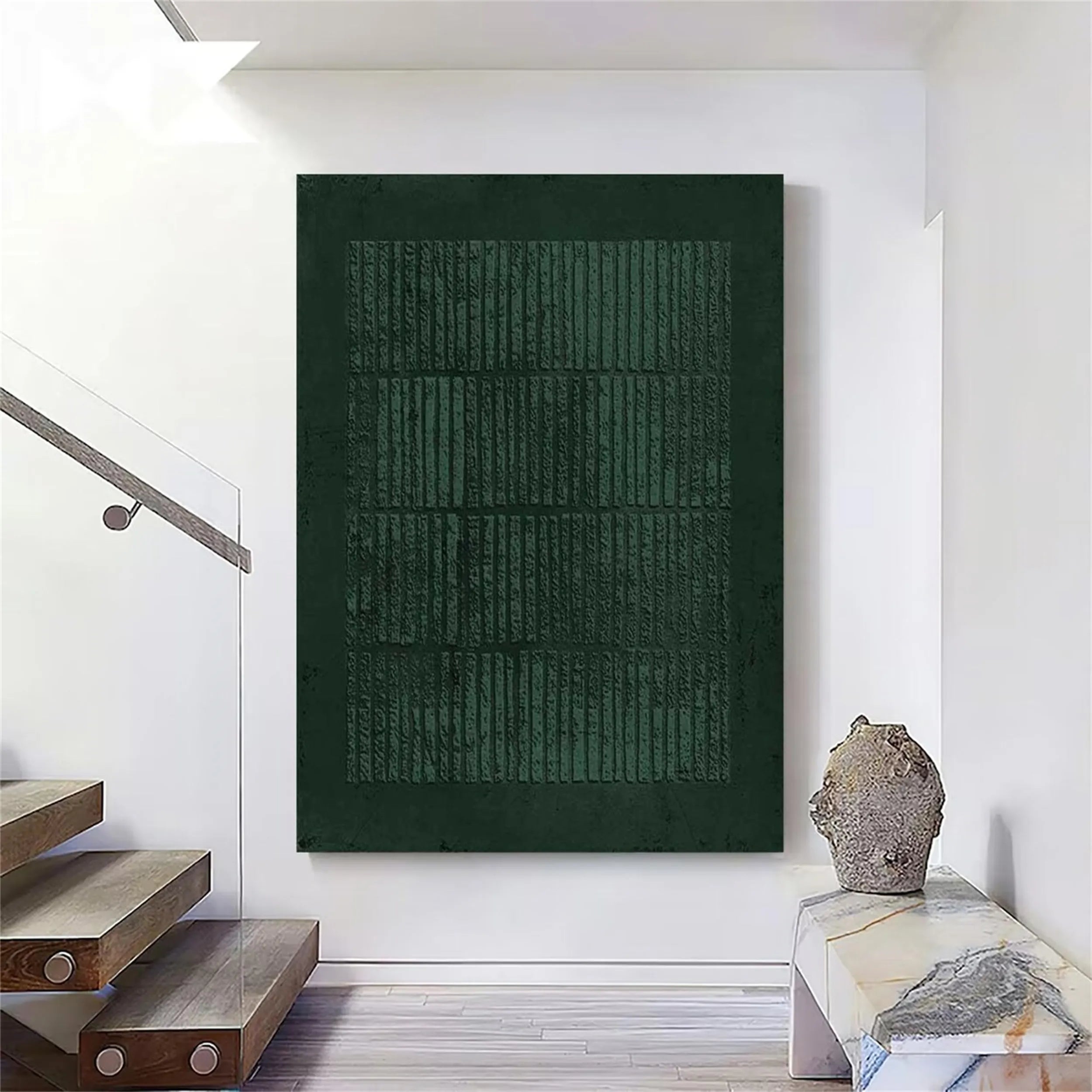 Blue & Green Abstract Wall Art Print #BG071 - Modern Home Decor for Living Room, Bedroom & Office
