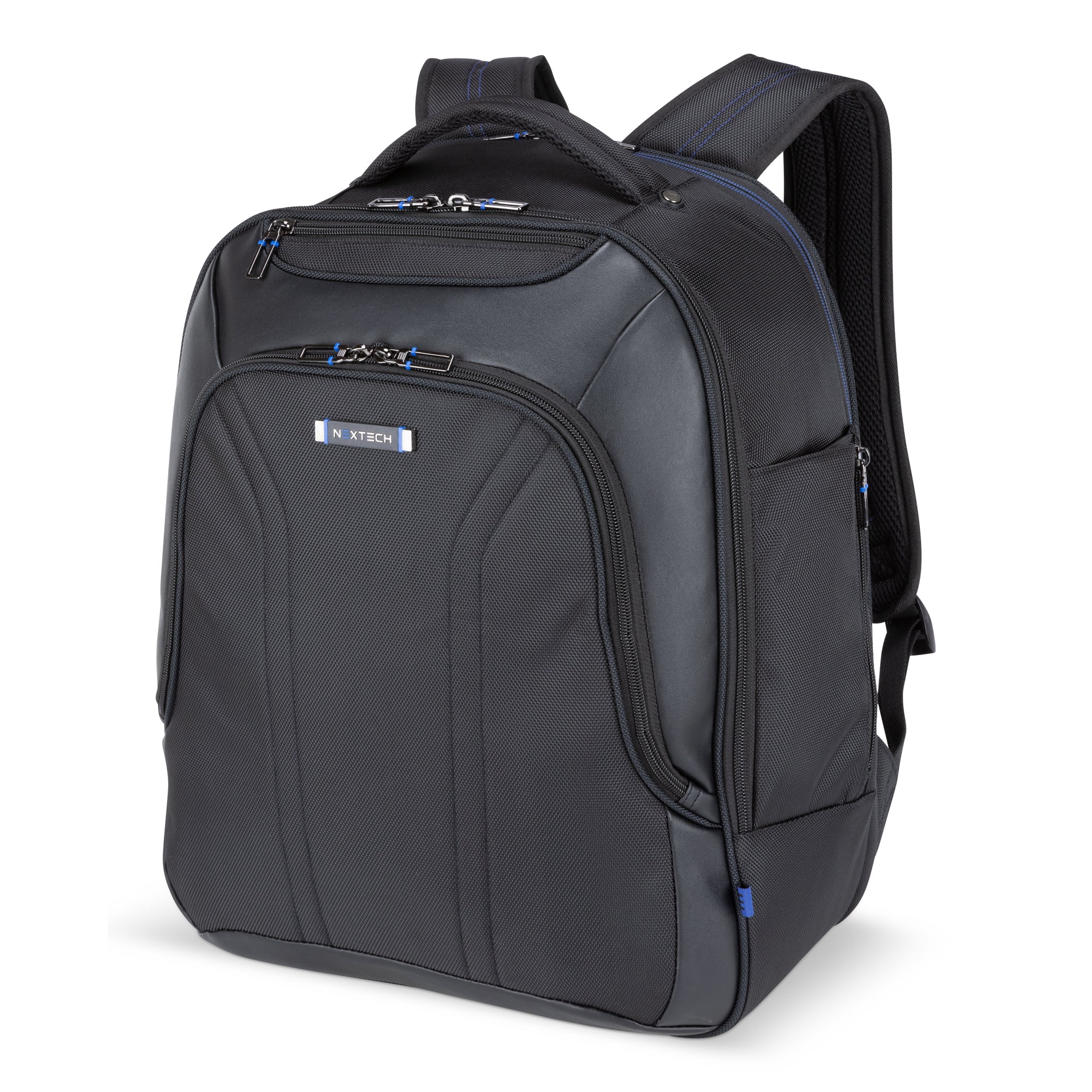 Nextech Professional Business Backpack for Men & Women - Waterproof Laptop Backpack with USB Charging Port - Perfect for Office, Travel, and Commuting