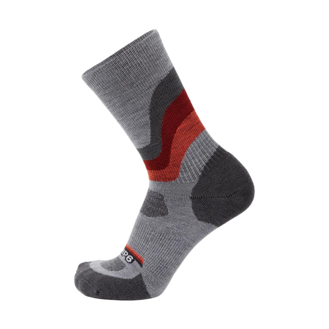 GRIP6 Merino Wool Crew Socks for Hiking & Outdoor - Lightweight USA-Made Wool Socks for Men & Women - Perfect for Camping, Backpacking & Daily Wear