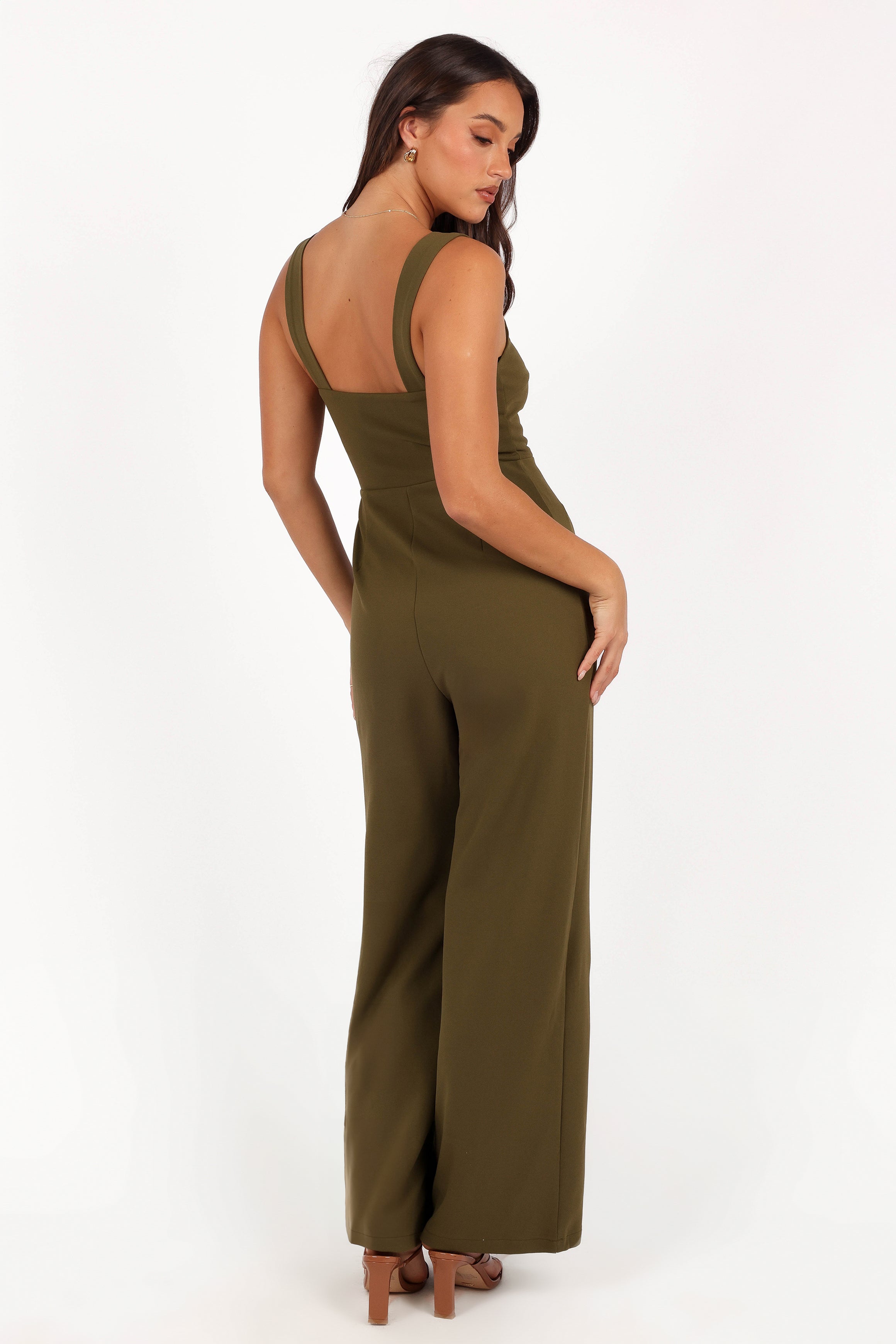 Hyatt Women's Olive Green Jumpsuit - Stylish One-Piece Romper for Casual Outings, Travel & Outdoor Adventures
