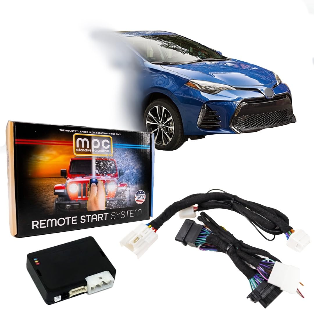 MPC Remote Start Kit for Toyota Corolla 2014-2019 | H-Key Only | Semi Plug & Play Harness | OEM Key Fob Activation (Press Lock 3X) | US Tech Support | Perfect for Cold Mornings & Secure Remote Vehicle Start