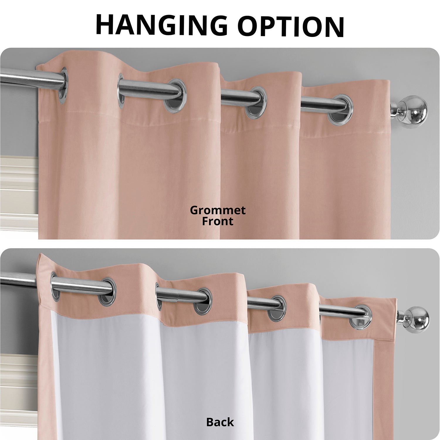Rosey Dawn Grommet Signature Velvet Blackout Curtains for Bedroom - Thermal Insulated Noise Reducing Window Drapes for Living Room & Nursery