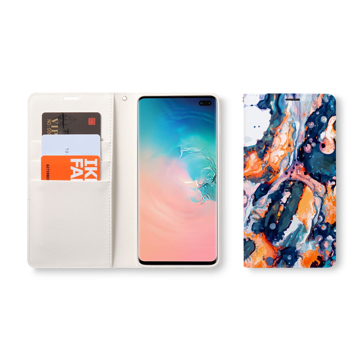 Samsung Galaxy Wallet Case - Slim RFID Blocking Leather Cover for Credit Cards & Cash | Perfect for Travel, Business, and Everyday Use