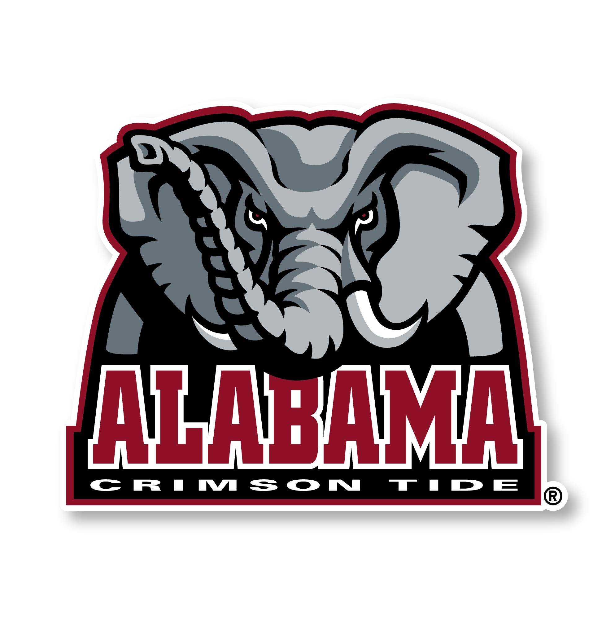 Official Alabama Crimson Tide 10 Inch Vinyl Mascot Decal Sticker 4-Pack - NCAA Licensed College Fan Gear for Cars, Laptops & Windows - Perfect for Game Day & Tailgating