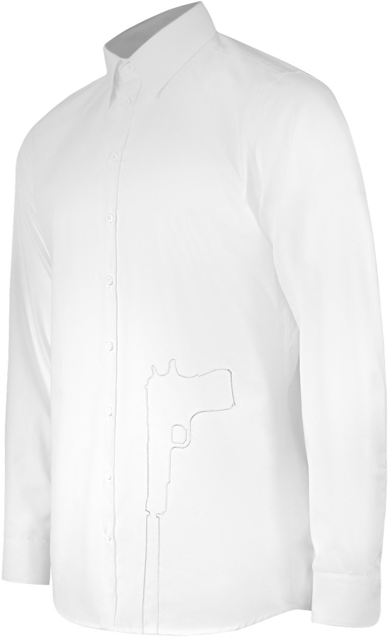Premium White Hitman Dress Shirt for Men - Slim Fit Formal Business Shirt - Perfect for Office, Interviews & Special Occasions - US Small Size