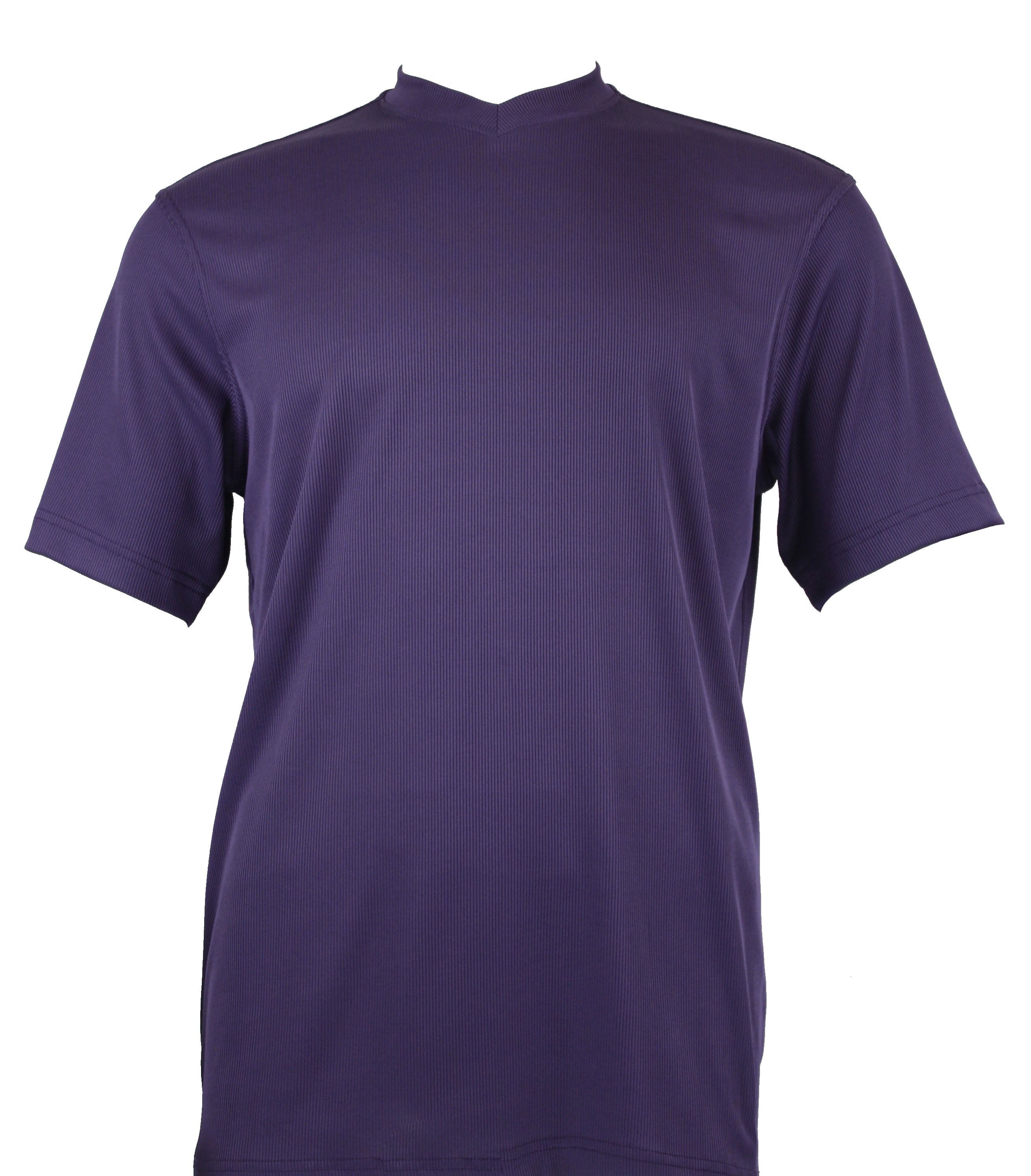 Bassiri Summer Short Sleeve V-Neck Purple T-Shirt for Men - Casual Comfort Fit Cotton Tee - Perfect for Everyday Wear, Gym & Outdoor Activities