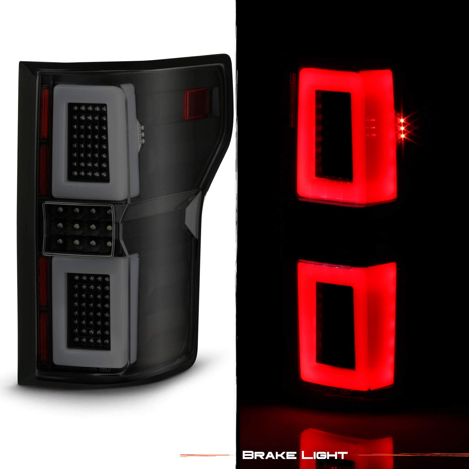 AKKON Black Smoked LED Tail Lights for 2015-2017 Ford F150 Pickup - Sequential Turn Signals, Brake Lamps (Pair) - Upgrade Your Truck's Style & Safety for Night Driving and Off-Road Adventures