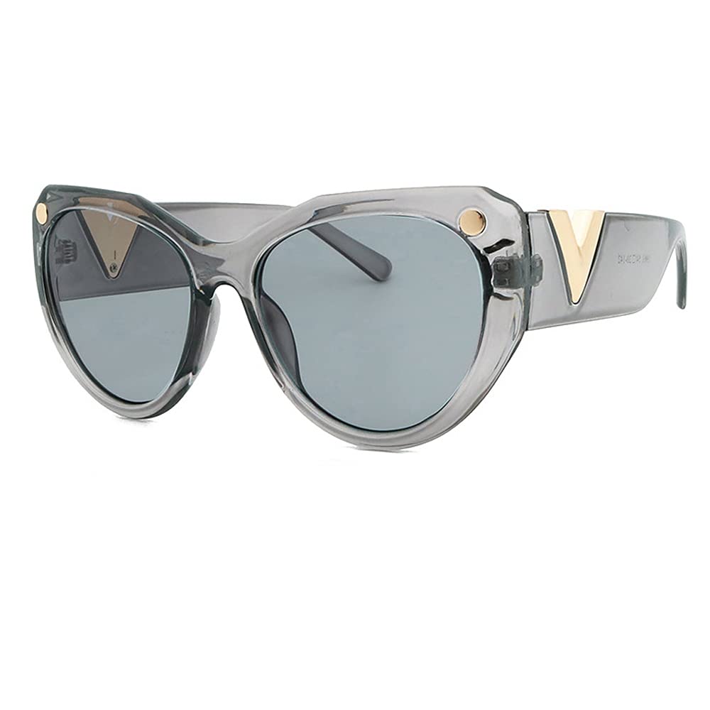 Versa Cateye Oversized Sunglasses for Women - UV400 Protection, Fashionable Retro Style - Perfect for Driving, Beach & Outdoor Activities