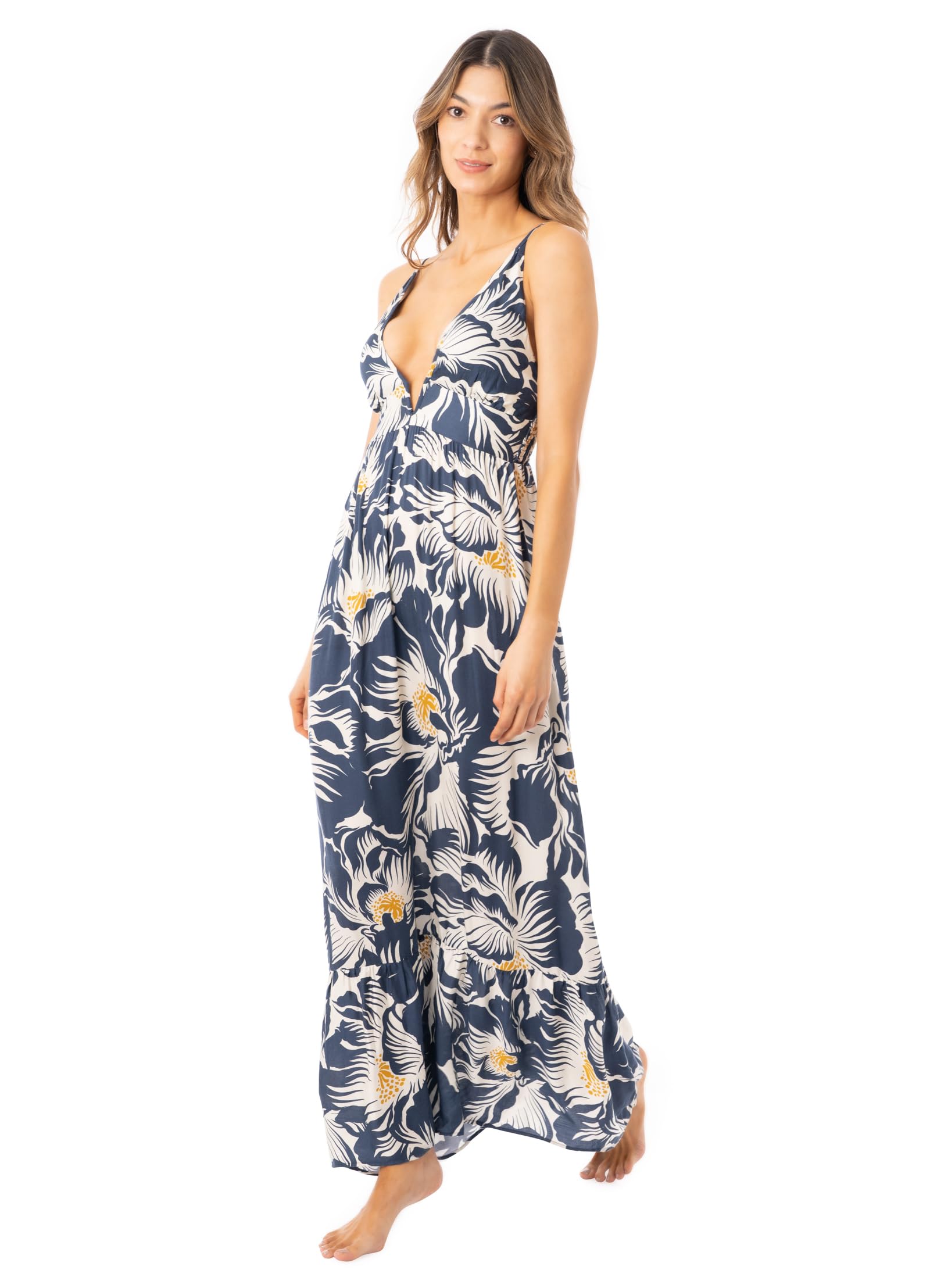Maaji Women's Long Sleeve Maxi Dress - Flowy Boho Summer Beach Dress for Vacation, Party & Casual Wear