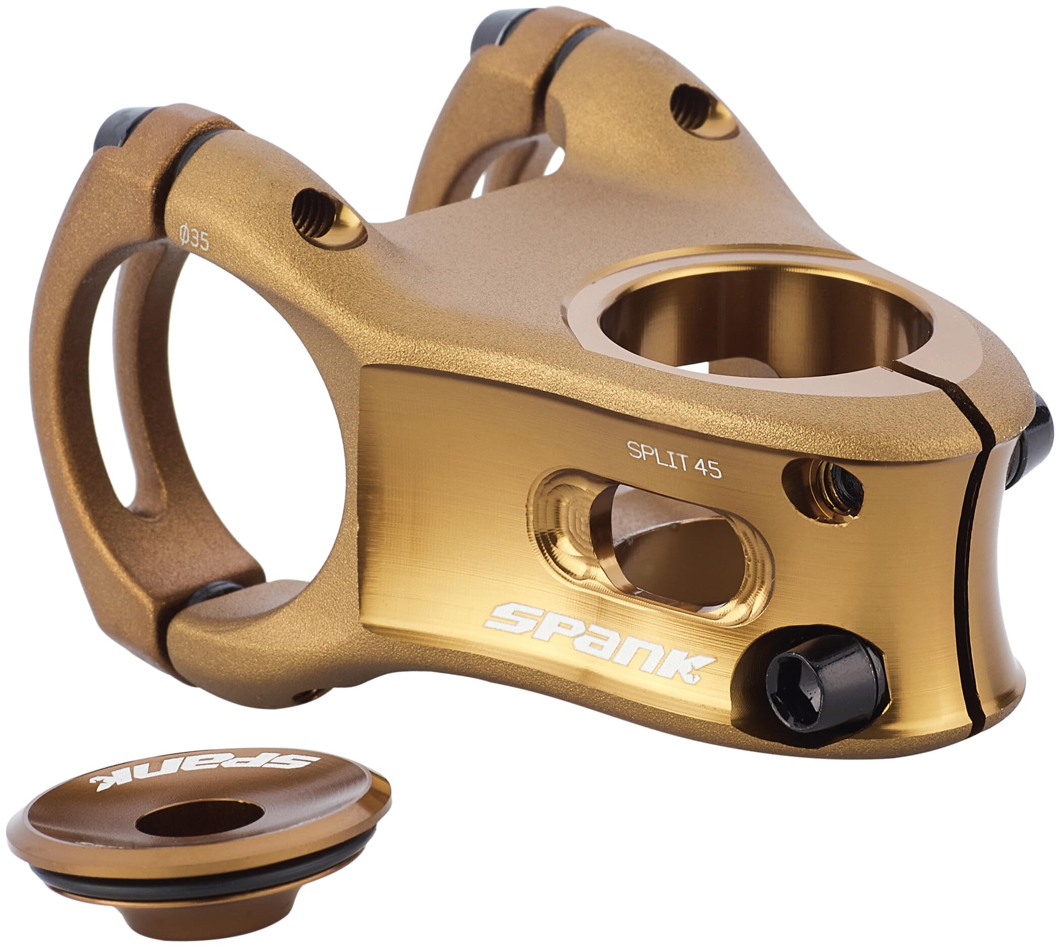 Spank Split 35 Stem - 35mm, 40mm, 45mm & 50mm Sizes | High-Performance MTB Stem for Single Crown Forks | Perfect for Downhill, Enduro & Trail Biking | Durable Handlebar Stem for Mountain Bikes