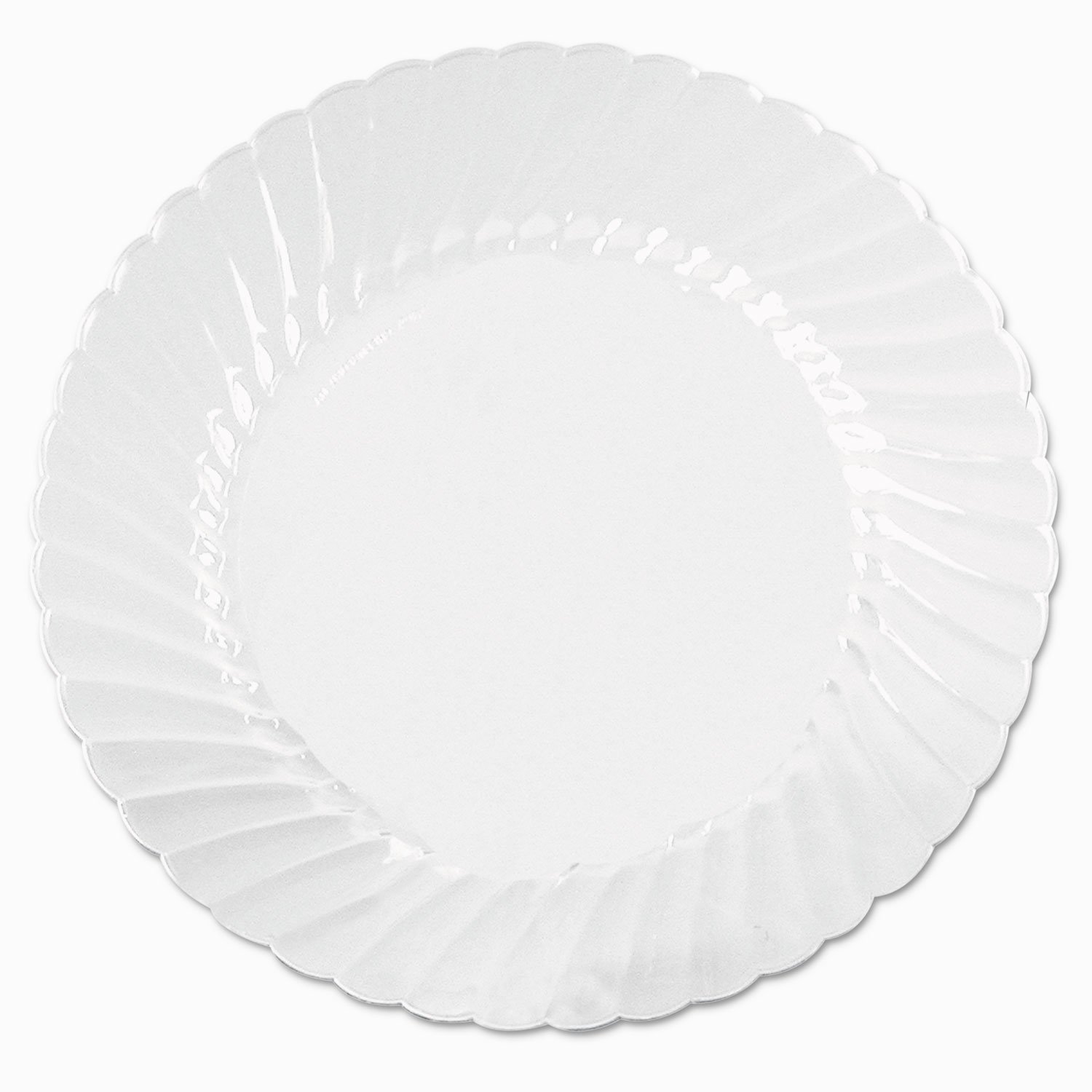 WNA Classicware 10.25-Inch Clear Plastic Round Plates - Bulk Pack of 144 Disposable Dinner Plates for Parties, Picnics, Catering & Events