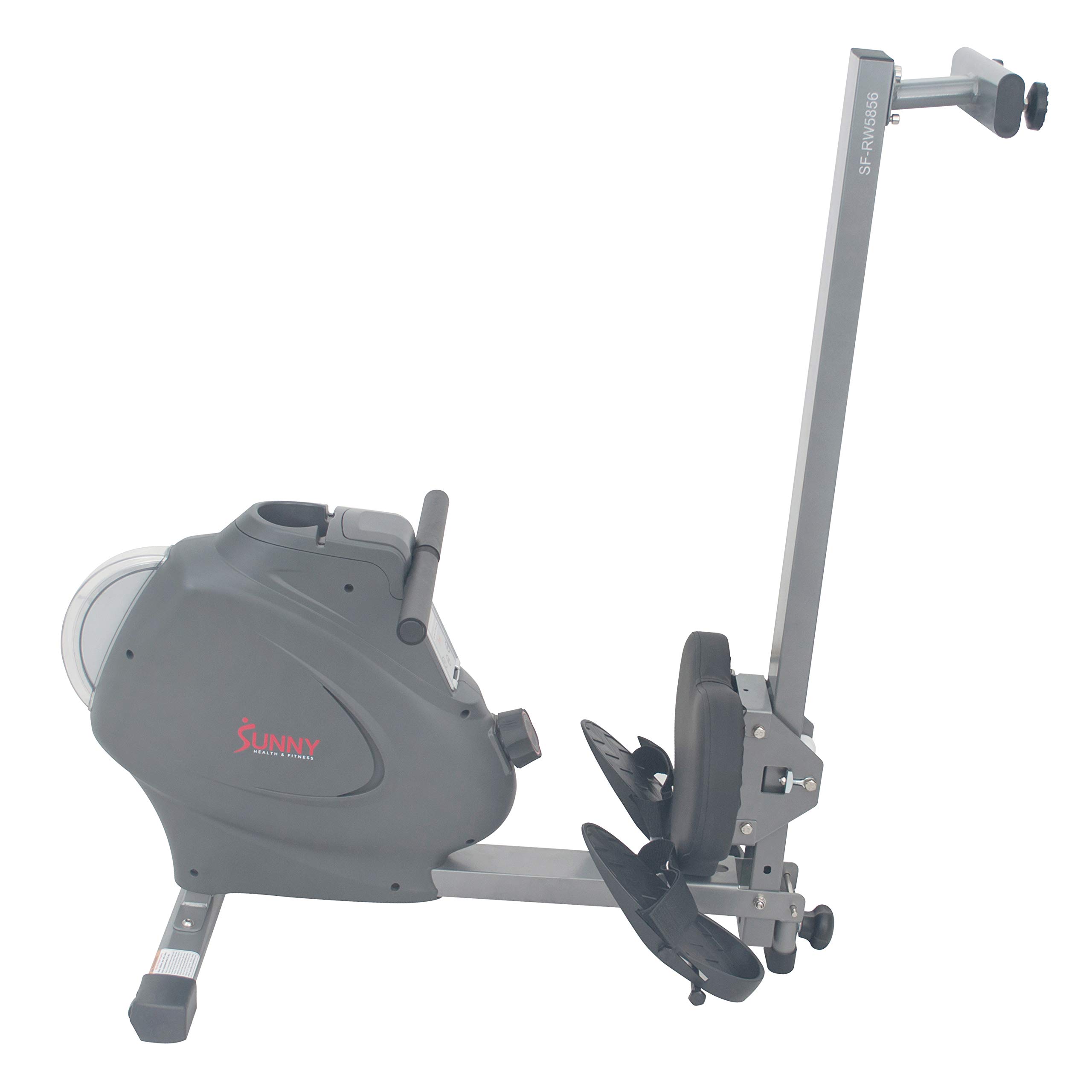Sunny Health & Fitness Dynamic Air Rowing Machine with LCD Monitor - Full Body Workout Equipment for Home Gym, Cardio Training & Weight Loss | Perfect for Small Spaces & Apartment Fitness