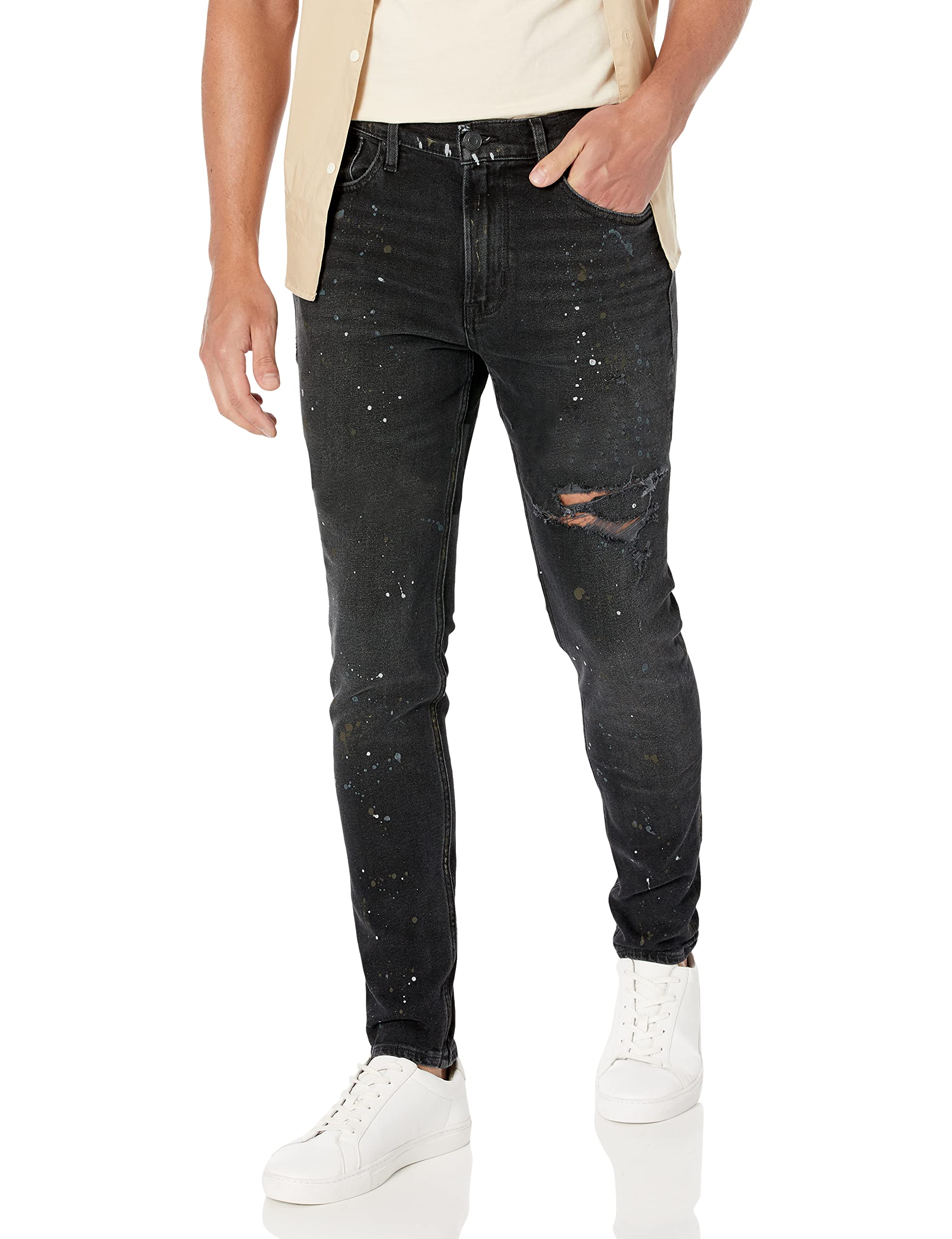 HUDSON Men's Zack Super Skinny Jeans - Stretch Denim Pants for Slim Fit | Perfect for Casual Wear, Night Out & Everyday Fashion