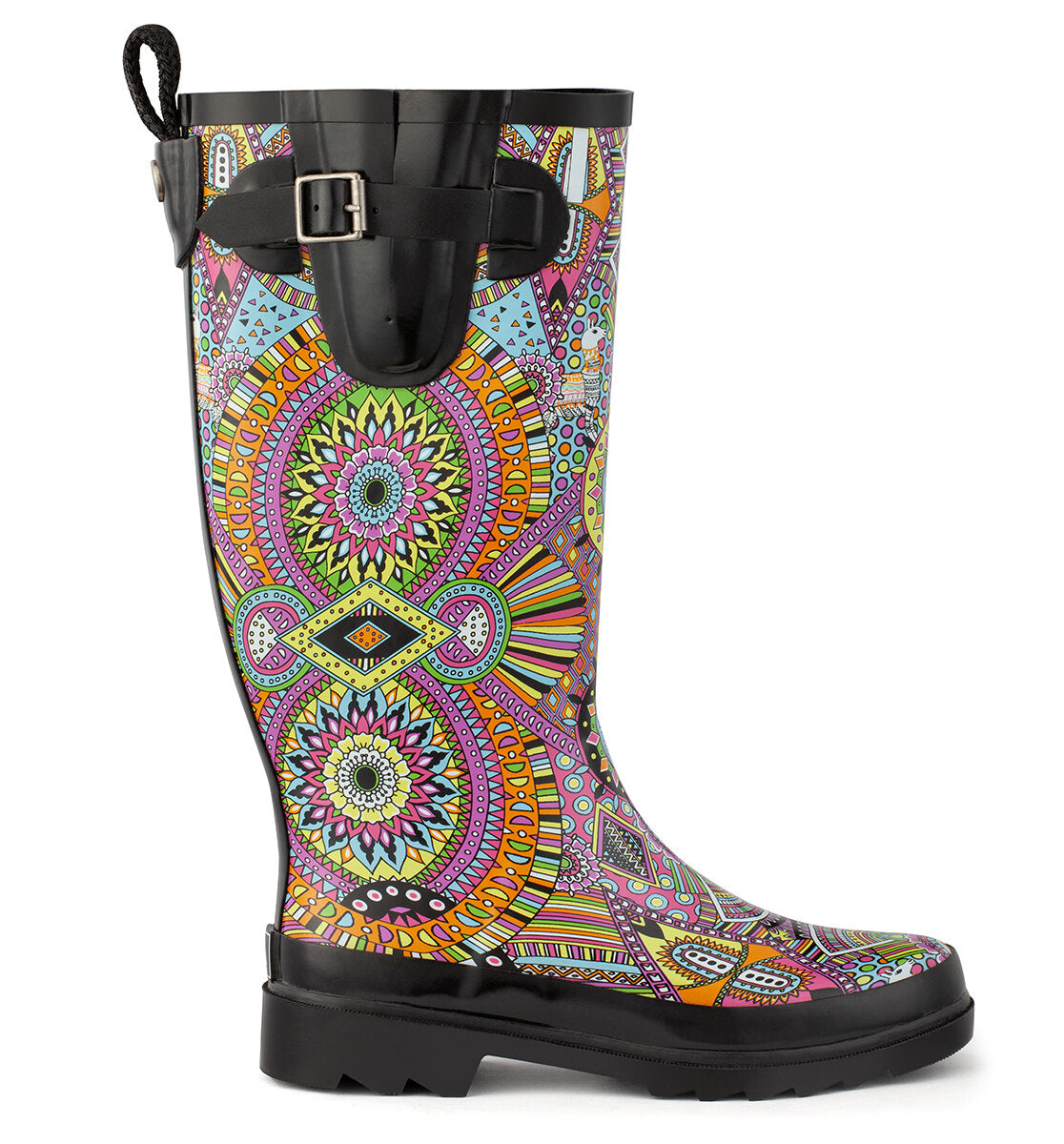Rhythm Rain Boots for Women - Waterproof Rubber Rain Boots with Comfortable Cushioning - Perfect for Gardening, Hiking & Outdoor Activities