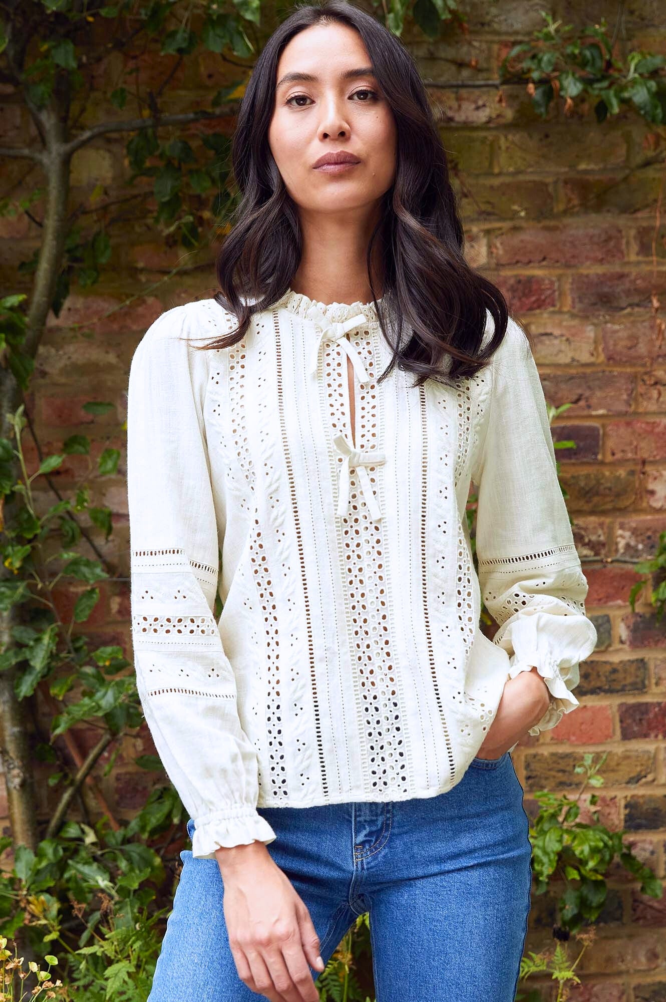 Elegant Ivory Caren Blouse for Women - Soft & Comfortable Casual Top for Office, Dating & Everyday Wear