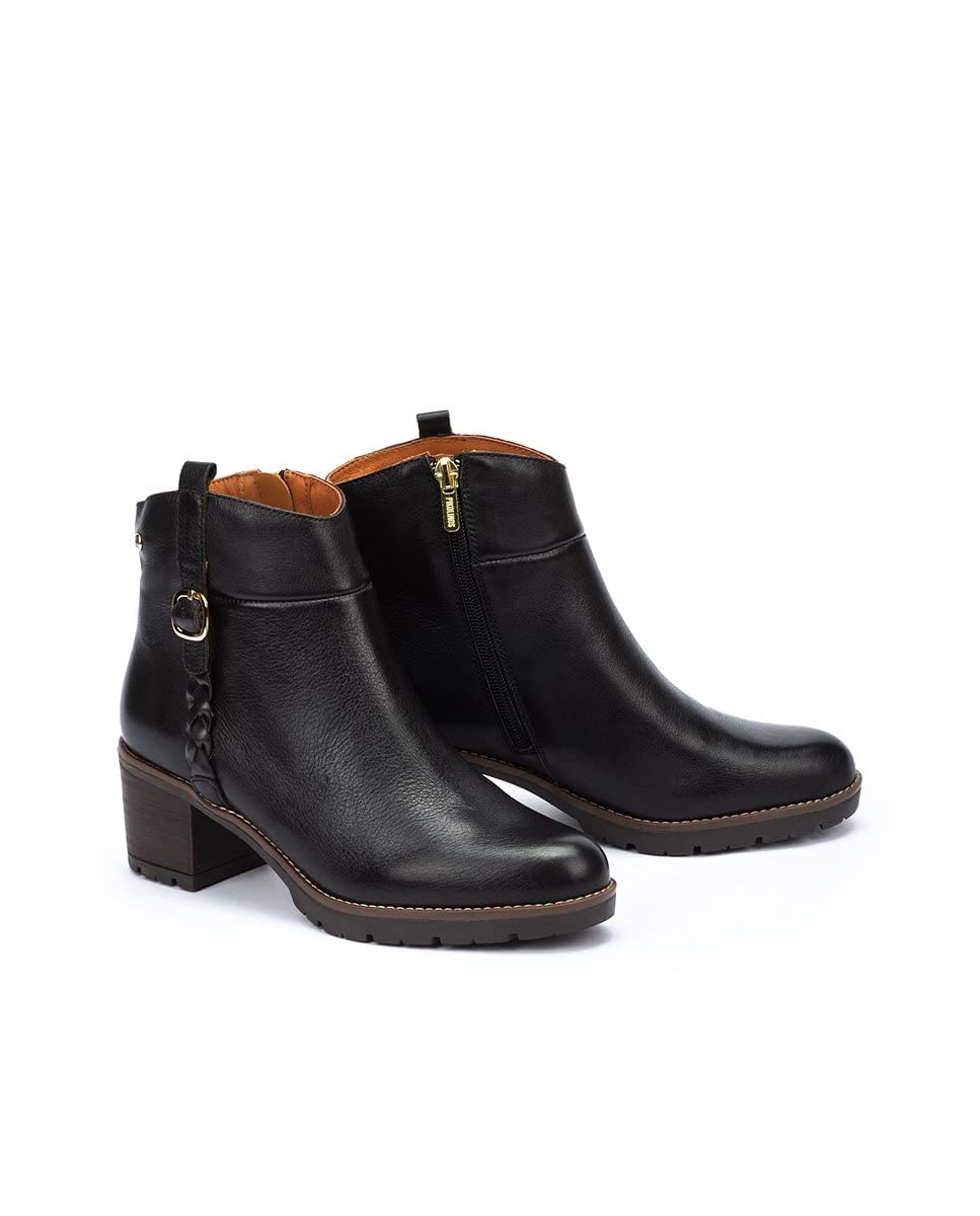 PIKOLINOS Women's Leather High-Heel Ankle Boots - Llanes Collection | Comfortable Dress Boots for Office, Party & Evening Wear
