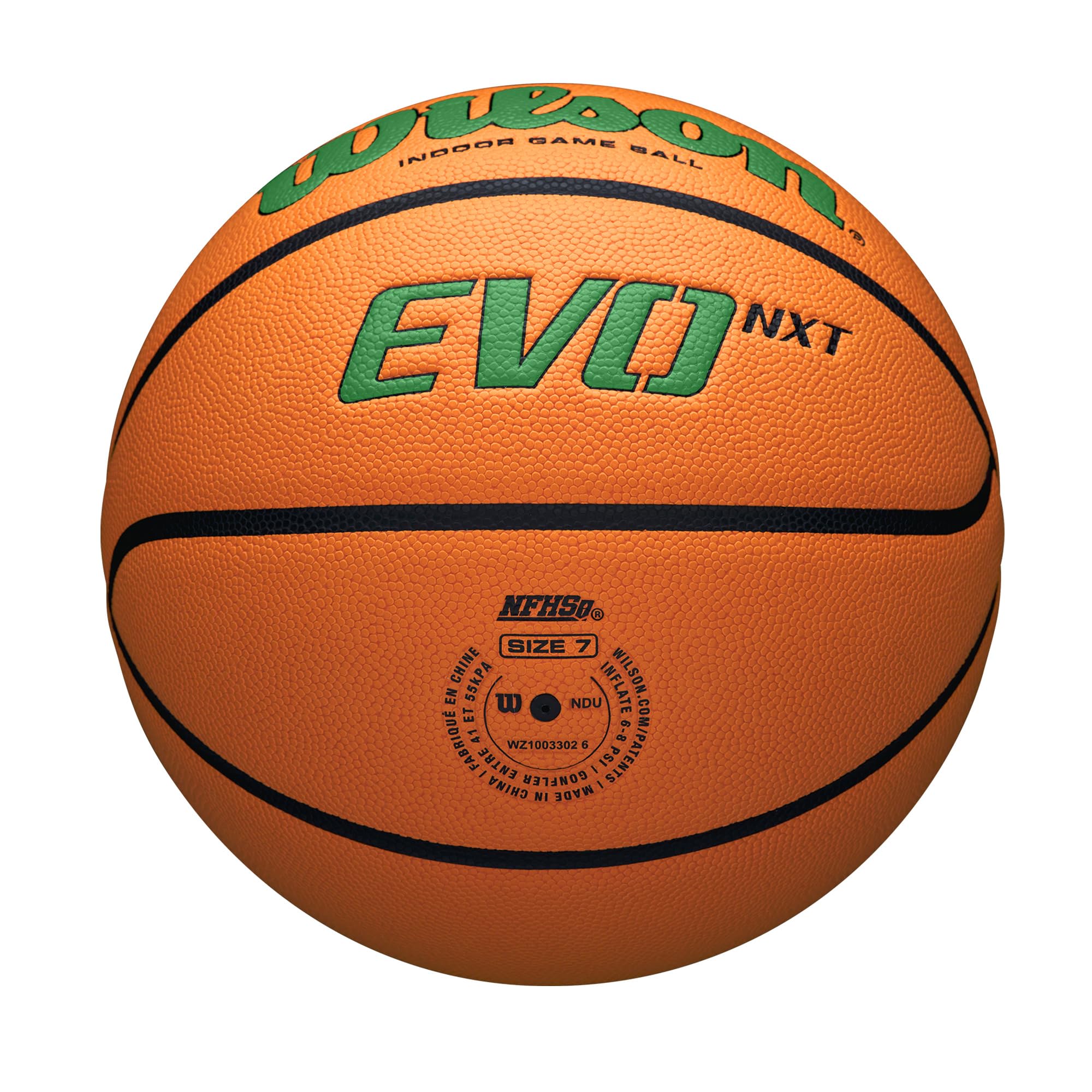 Wilson NCAA Evo NXT Official Indoor Game Basketball - Size 6 & 7 for Men & Women - Premium Performance Basketball for College, High School, and Recreational Play