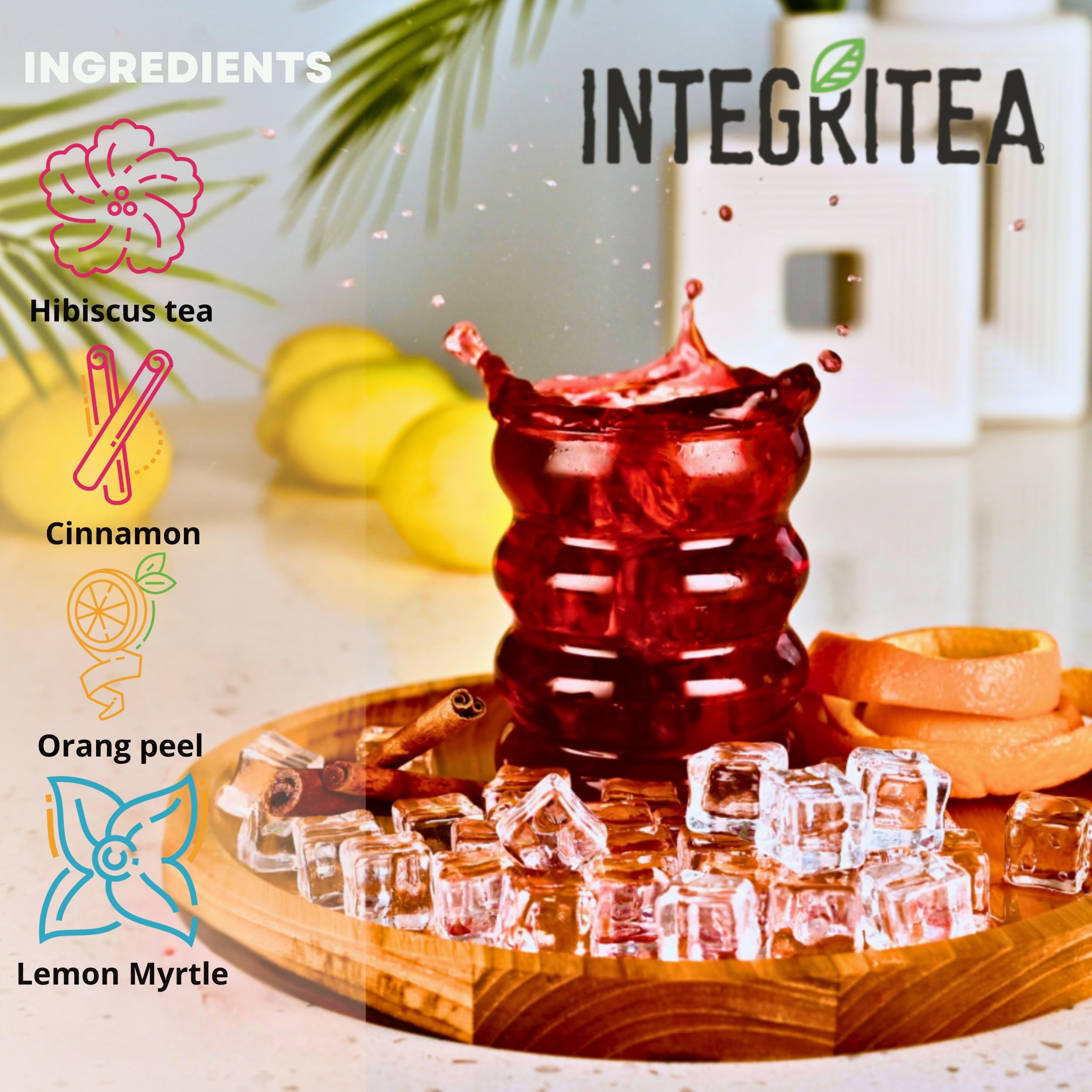 Organic Hibiscus Tea Bags - Unsweetened Herbal Tea for Hot or Cold Brew, 6-Bag Pack Makes 6 Gallons | Refreshing Iced Tea or Soothing Hot Tea, Perfect for Summer Drinks, Relaxation & Detox