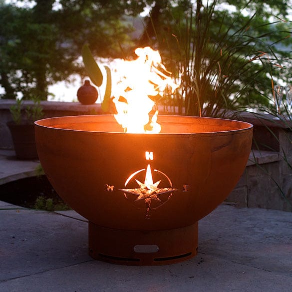 Navigator Gas Fire Pit with Penta 24-Inch Burner & Electronic Ignition - Outdoor Patio, Backyard, and Camping Fire Pit for Cozy Gatherings