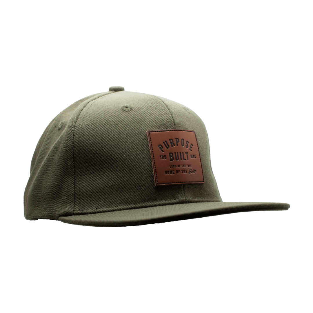 Stylish Olive Leather Patch Hat for Men & Women - Perfect for Outdoor Adventures, Casual Wear & Street Fashion