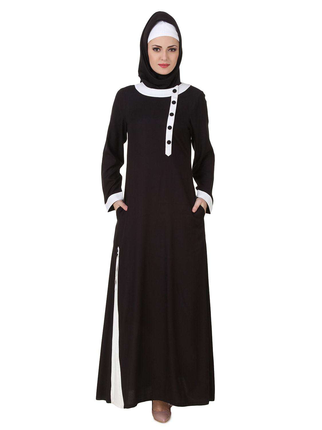 Jaza Rayon Black Abaya - Modest Islamic Dress for Women - Perfect for Prayer, Mosque, and Everyday Wear