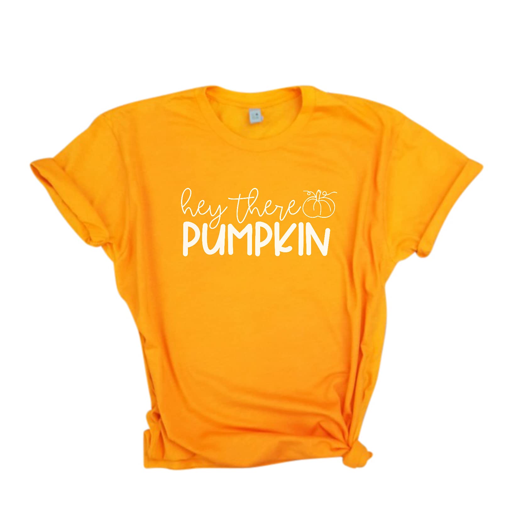 Hey There Pumpkin WHITE - Cute Halloween T-Shirt for Women & Men | Trendy Pumpkin Graphic Tee | Perfect for Halloween Parties & Fall Festivals | Great Gift Idea for Halloween Lovers