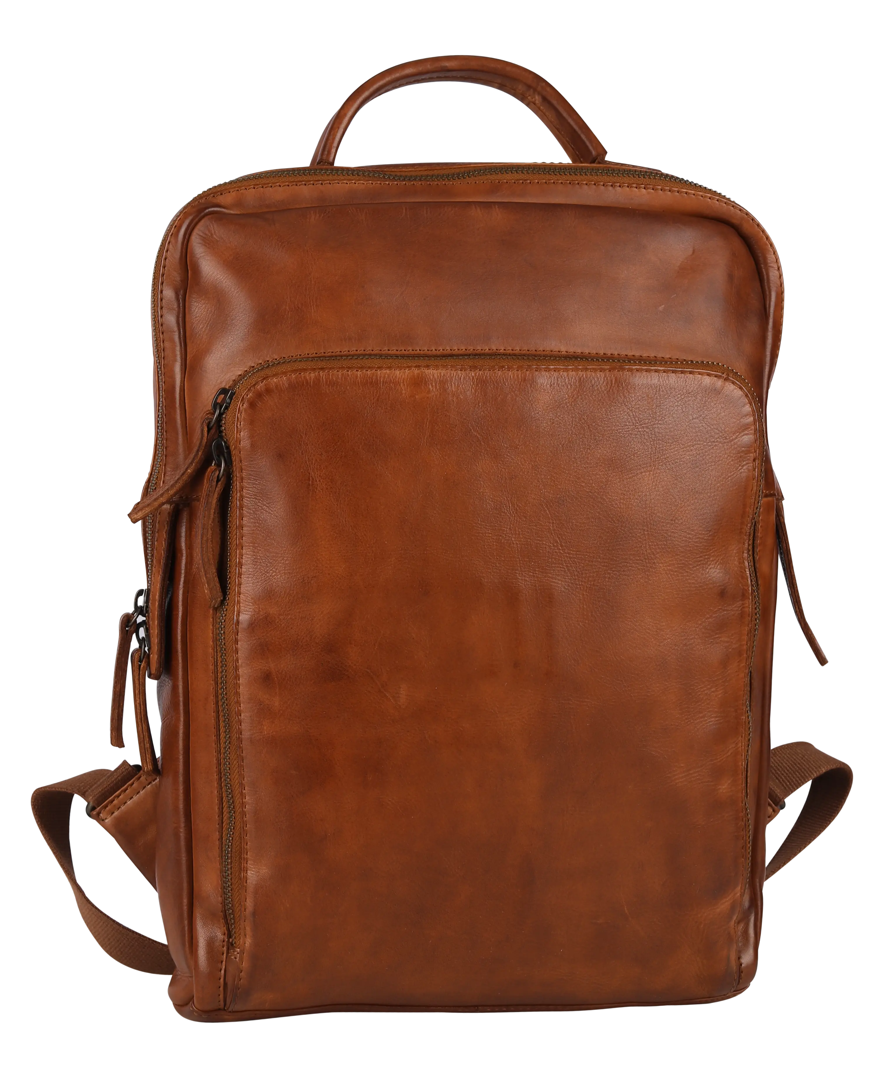 Premium MET Two-Strap Adjustable Leather Backpack for Men & Women - Durable & Stylish for Travel, Work & School