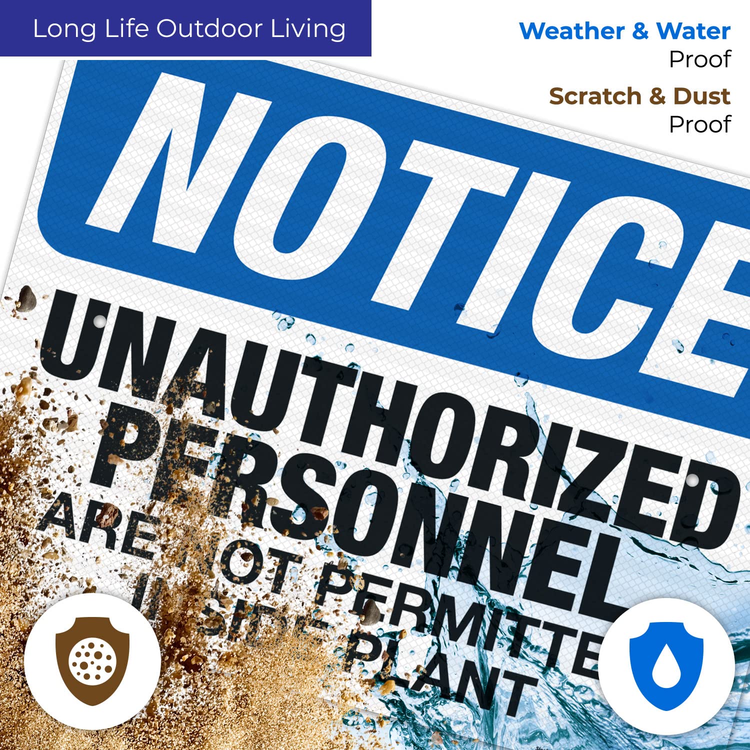 Unauthorized Personnel Prohibited OSHA Safety Sign - 18x24 Inch Reflective Aluminum Plant Warning Sign, 3M EGP .080 Thick, Fade Resistant for Indoor & Outdoor Use - Made in USA | Perfect for Construction Sites, Warehouses & Industrial Facilities