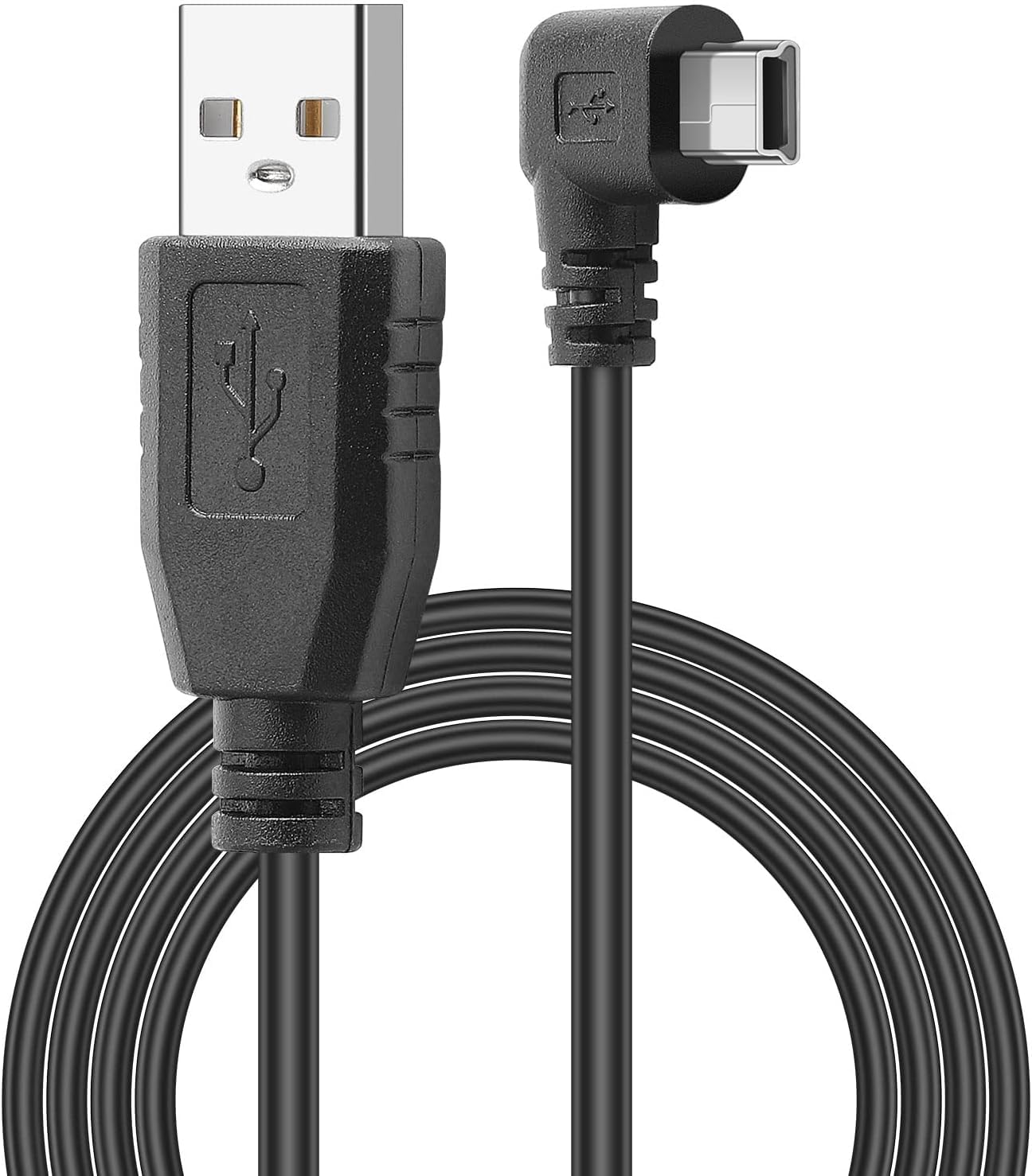 Garmin Nuvi Car Charger Cable - USB to Right Angle Mini USB Charger Wire for TomTom/Zumo Satellite Navigation (3m/9.8ft) - Perfect for Road Trips & GPS Navigation in Vehicles