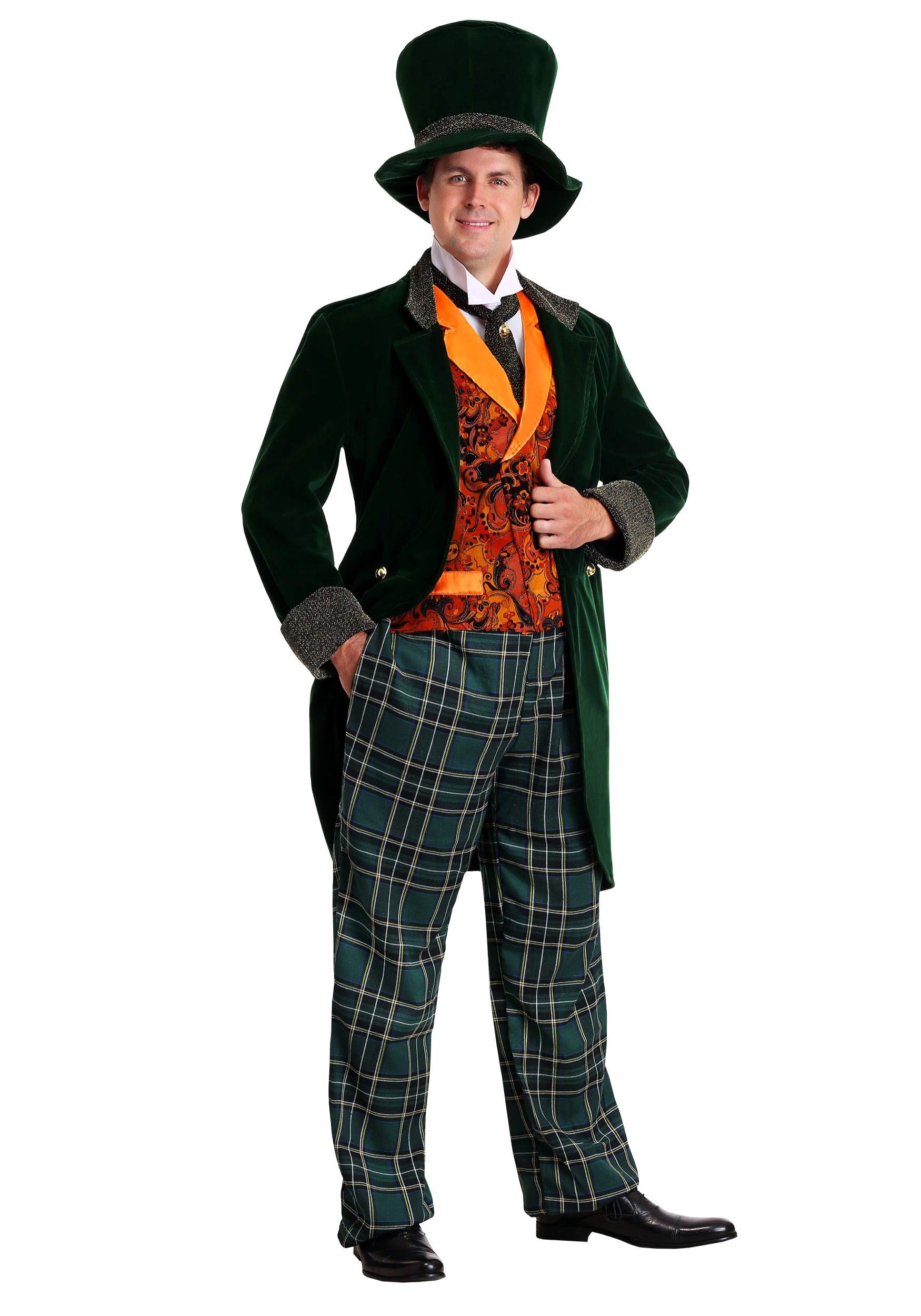 Mad Hatter Costume for Men - Plus Size Alice in Wonderland Cosplay Outfit | Halloween Party, Comic Con & Themed Dress-Up Events