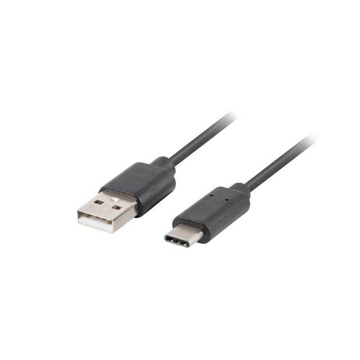 Fast Charging USB 2.0 to USB C Cable 1M/3.3ft - Quick Charge 3.0 Compatible with Smartphones, Tablets & Laptops - Durable Black Data Sync Cord for Home, Office & Travel