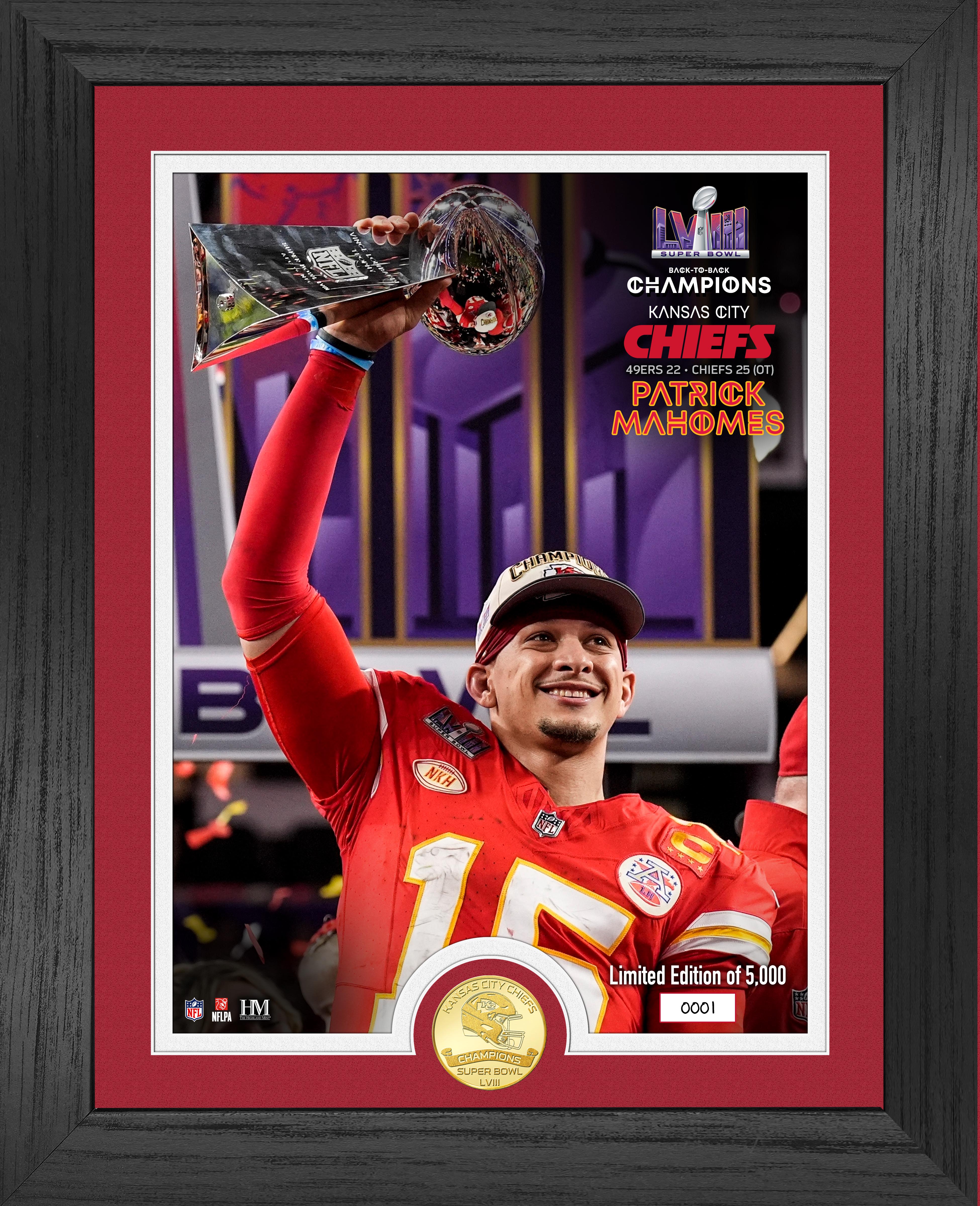 Kansas City Chiefs Super Bowl LVIII Champions Commemorative Bronze Coin Trophy - Limited Edition Collectible for Fans, Sports Memorabilia, Home & Office Display, Gift for Football Enthusiasts