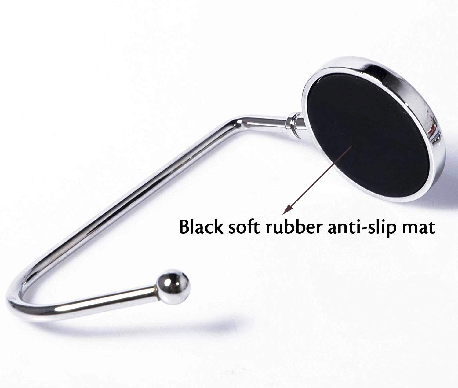 2 Pack Purse Hook for Table - Long Women's Handbag Hanger, Stylish Bag Holder for Office, Restaurant & Travel - Perfect Desk Accessory & Gift for Women (Sunrise)