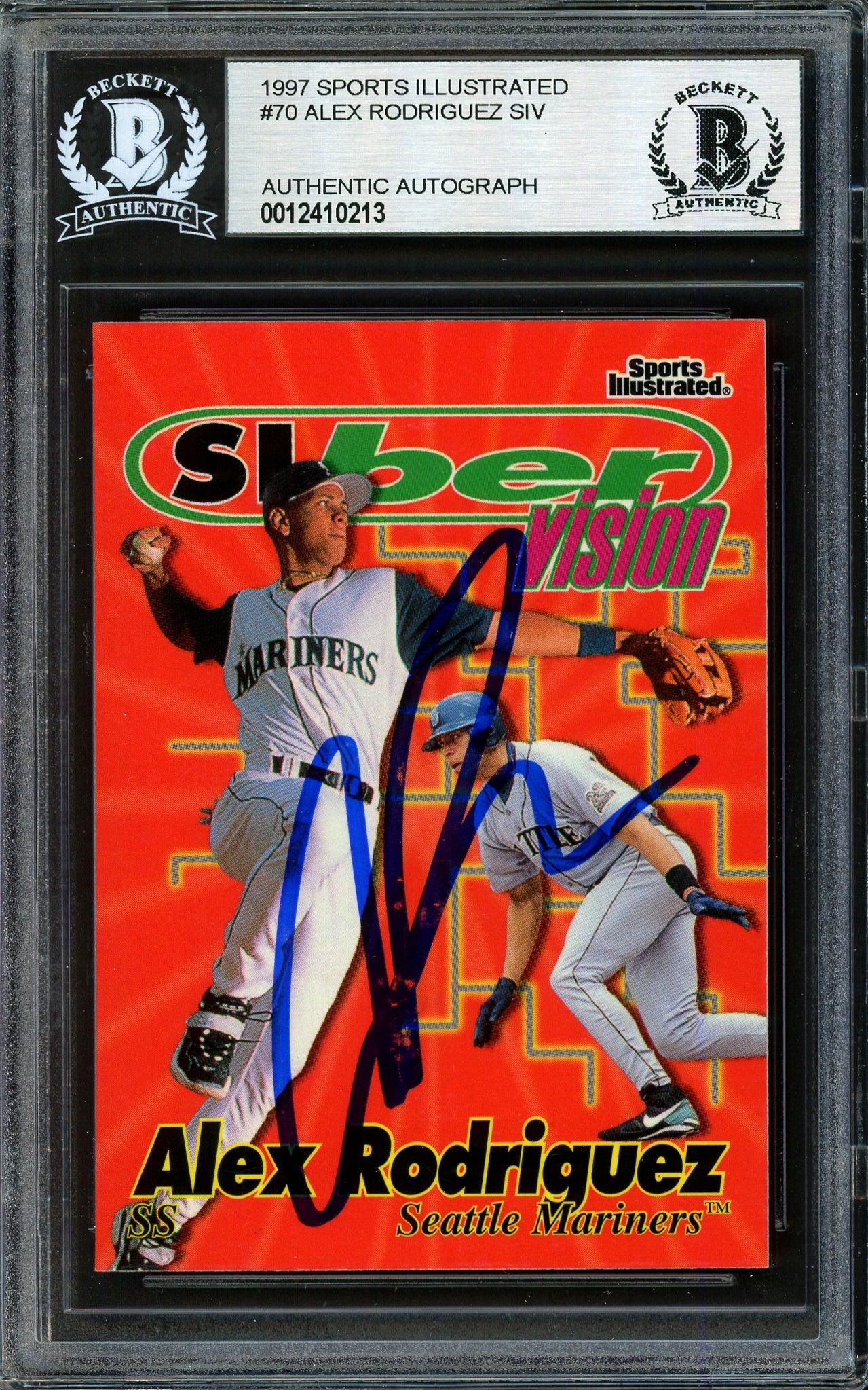 Alex Rodriguez Autographed 1997 Fleer Sports Illustrated #70 Baseball Card - Seattle Mariners Collectible - Beckett BAS Certified #12410213 - Perfect for MLB Memorabilia Collections & Sports Fans Gifts
