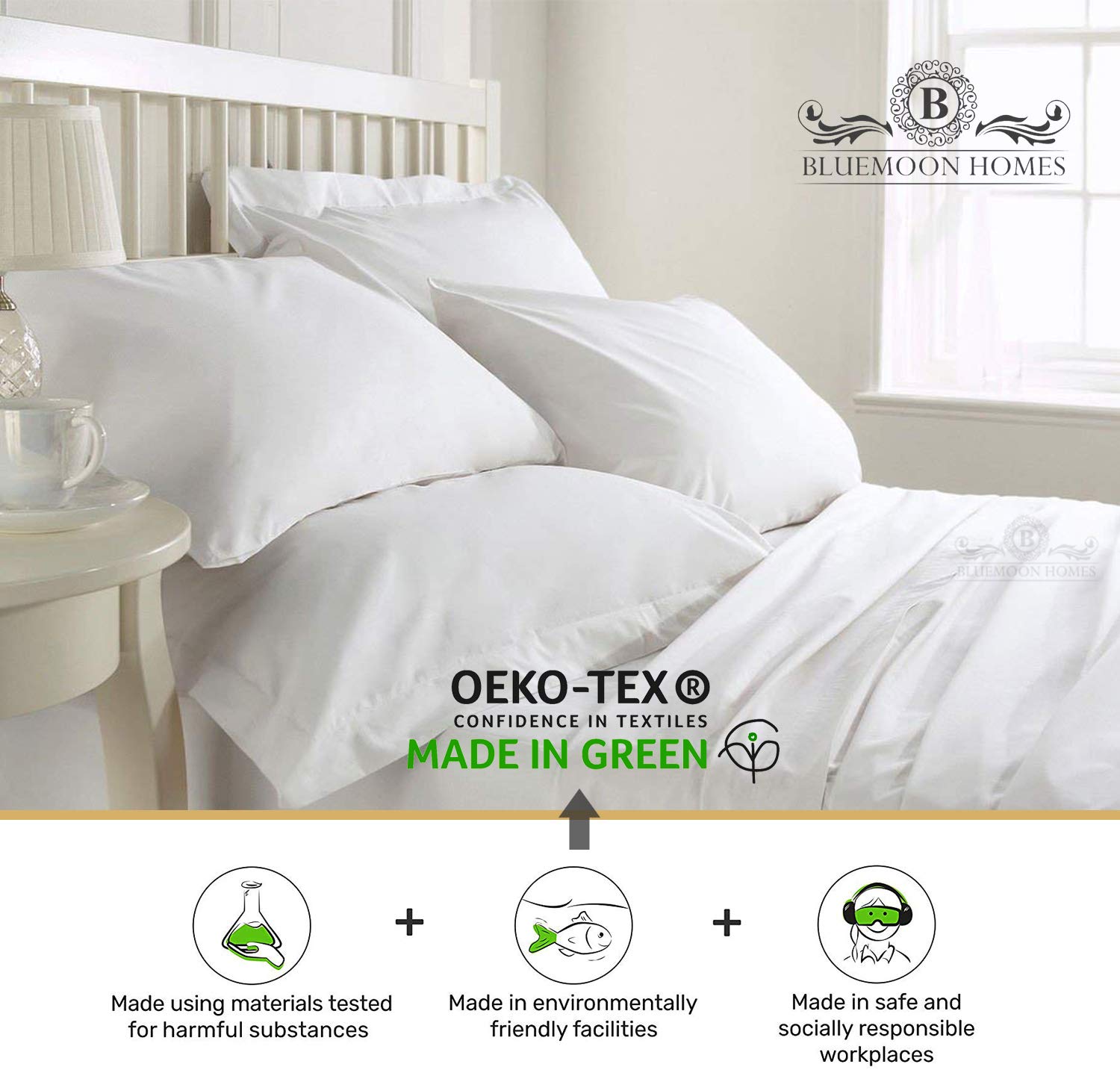 Luxury 100% Pure Egyptian Cotton 800 Thread Count King Size Pillowcases - 2 Pack White Hotel Style Sateen Weave Bedding for Ultimate Comfort | Perfect for Master Bedrooms, Guest Rooms & Luxury Hotels
