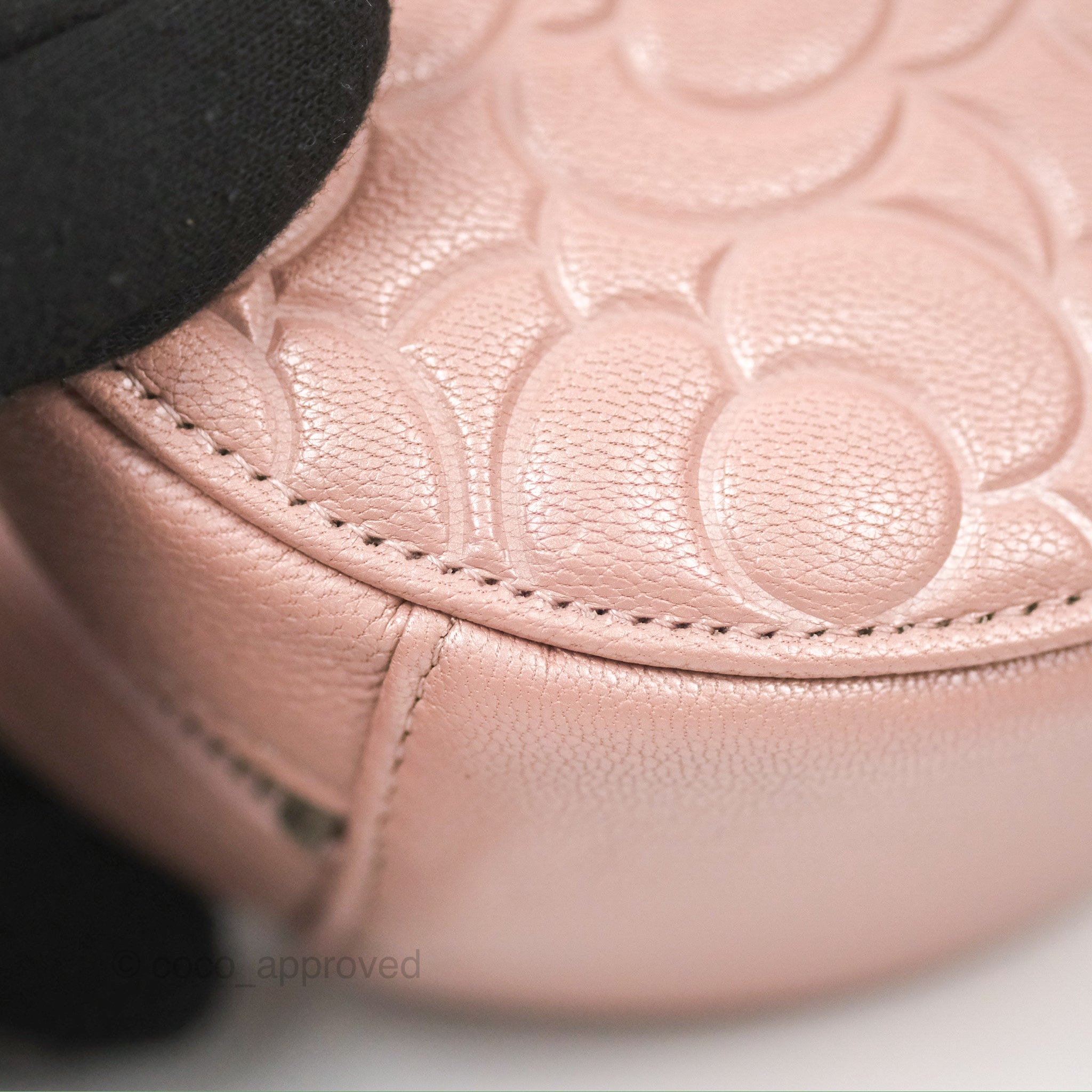 Chanel Camellia Embossed Round Clutch Bag with Chain - Iridescent Light Pink Goatskin Leather & Silver Hardware | Evening Party, Wedding, Special Occasion Accessory