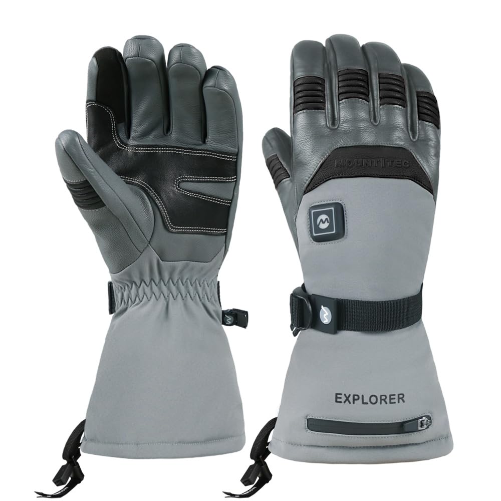 Explorer 5 Rechargeable Battery Heated Gloves for Men & Women - Waterproof Winter Gloves for Skiing, Hiking & Outdoor Activities - Warm Electric Heated Gloves for Cold Weather