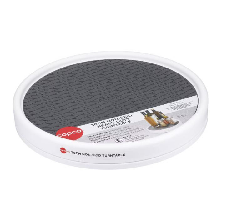 Copco Non-Slip 12-Inch White Lazy Susan Turntable for Kitchen, Spice Rack & Dining Table Organization