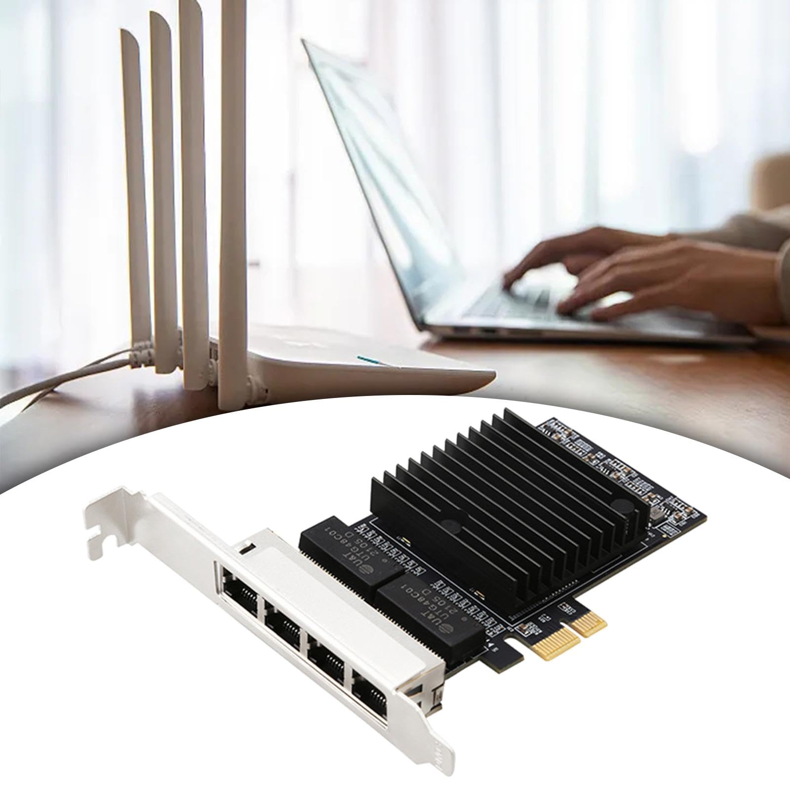 High Performance Dickly PCIe Gigabit Ethernet Network Card with 82571 Chip - Ideal for Gaming PCs, Workstations, and Server Upgrades