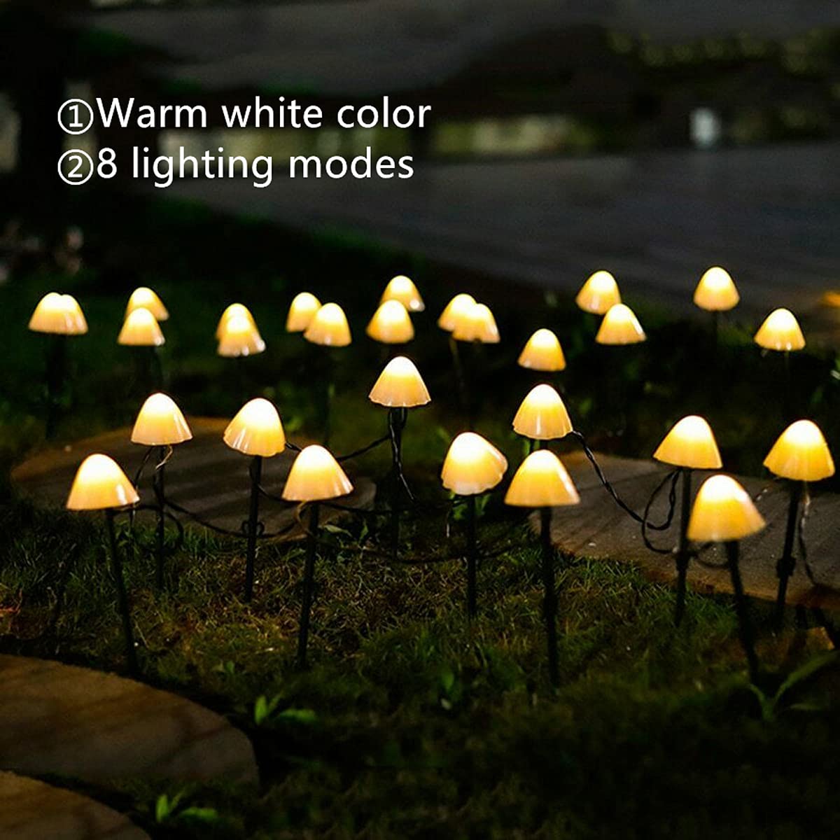 HULPPRE Solar Powered Mushroom Lights Outdoor Garden Decor - Waterproof LED Landscape Lighting for Yard, Pathway, Patio & Backyard Decorations | Perfect for Garden, Lawn, Walkway & Landscape Lighting at Night