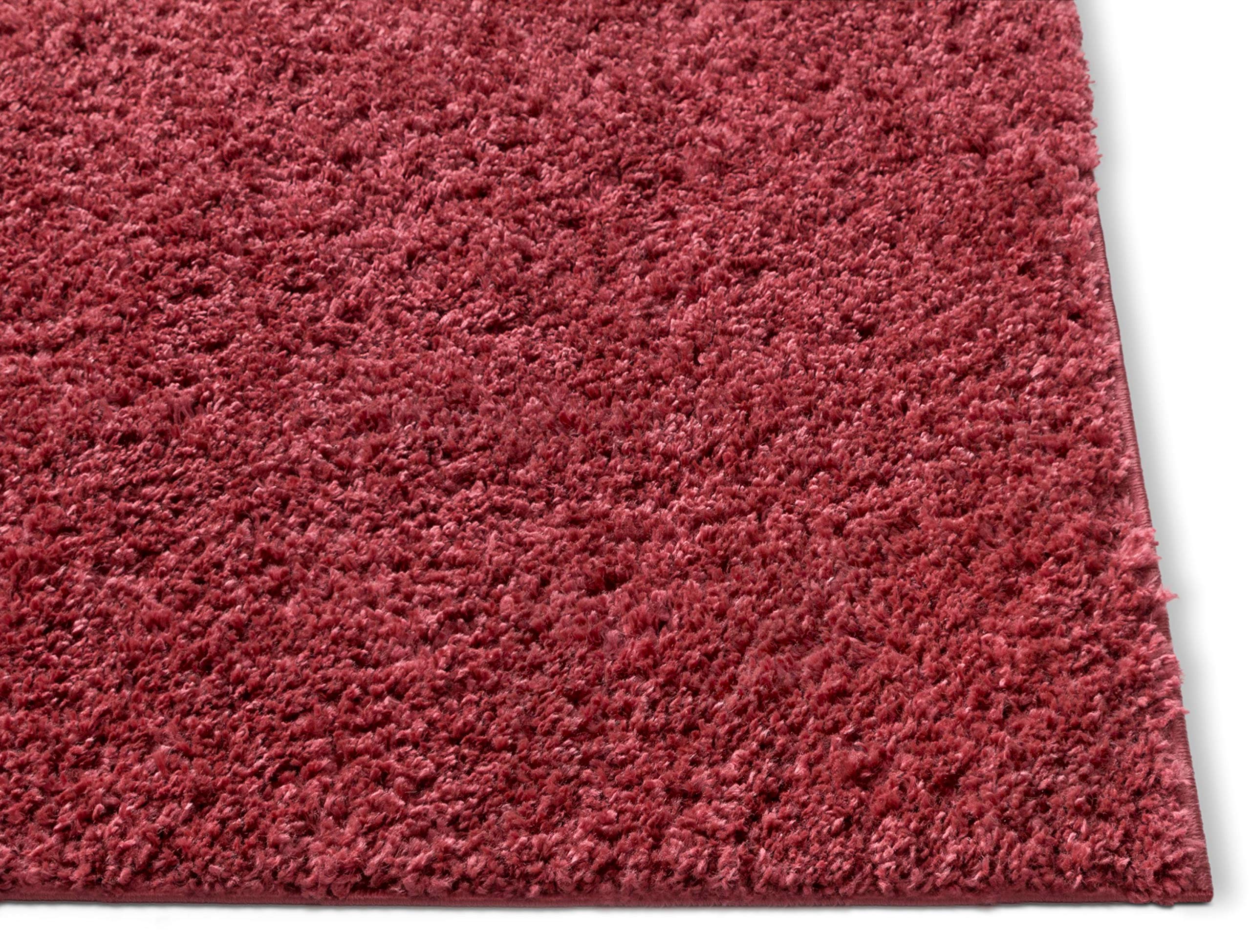Well Woven Solid Red Soft Shag Area Rug 9x13 Feet (9'3