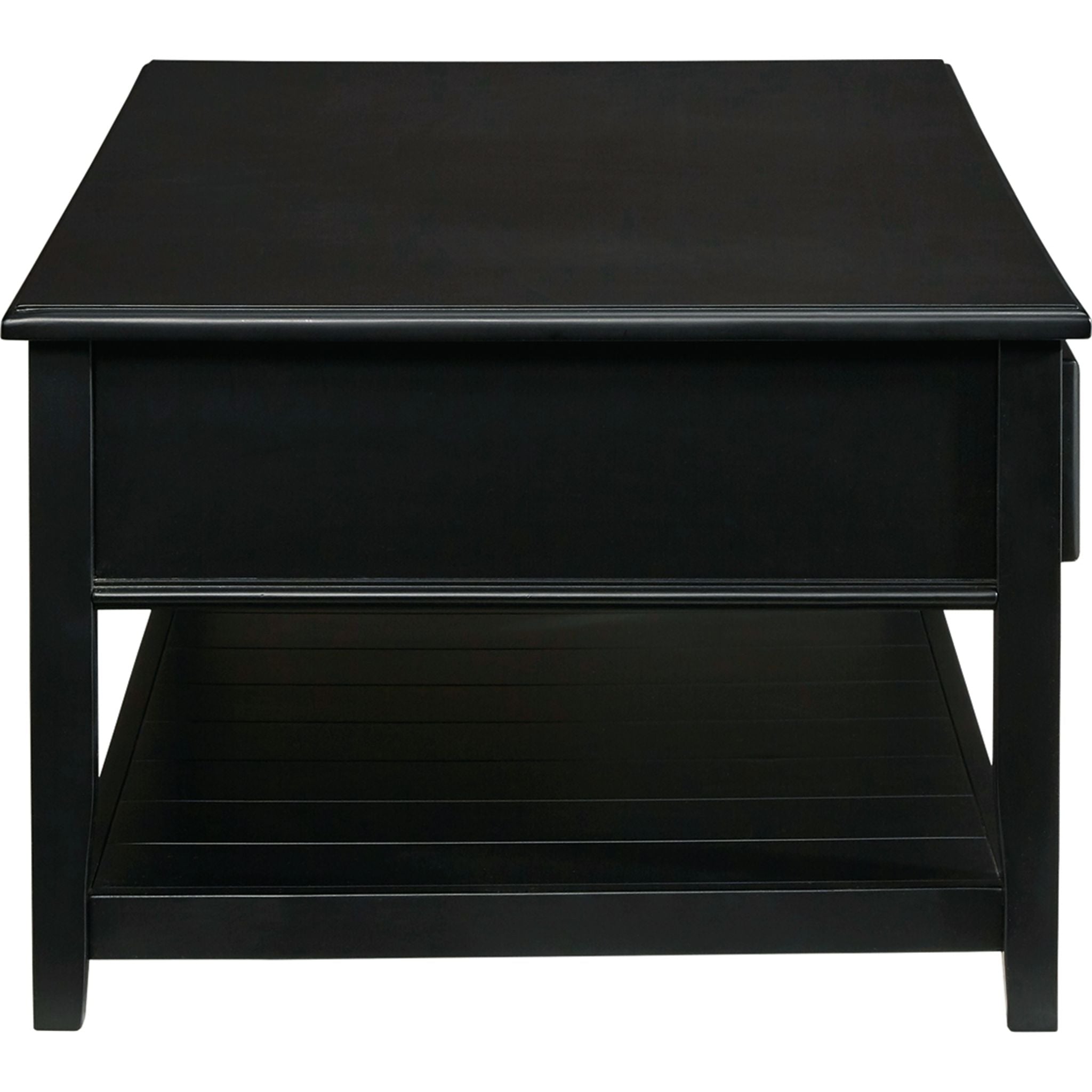 Beckincreek Modern Coffee Table - Black Wooden Living Room Furniture for Home Decor, Sofa Table, Center Table - Perfect for Living Room, Lounge, Office