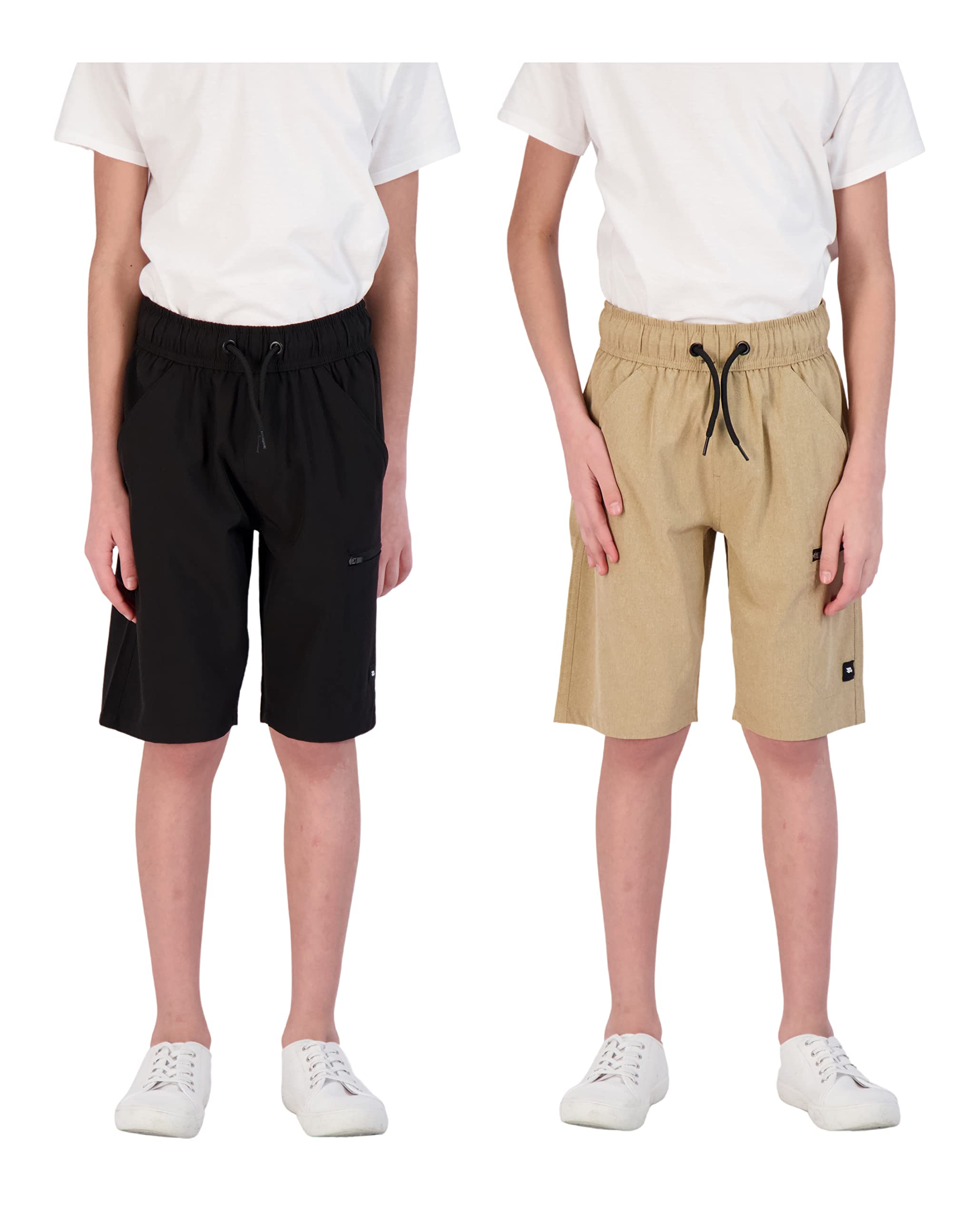 Boys Active Shorts 2-Pack | Comfortable Kids Athletic Shorts for Running, Sports & Play | Durable & Breathable