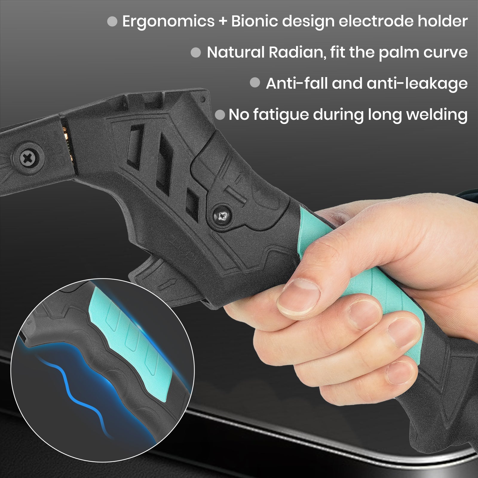 SSimder Seahorse HM 600A Professional Electrode Holder - Heavy Duty Welding Clamp for Arc Welding, Perfect for Metal Fabrication, Construction, and DIY Projects