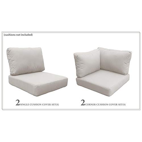 TK Classics High Back Cover Set in Beige for VENICE-06e Patio Furniture – Replacement Slipcover for Outdoor Chairs (Cushions Not Included) – Perfect for Garden, Poolside & Patio Decor