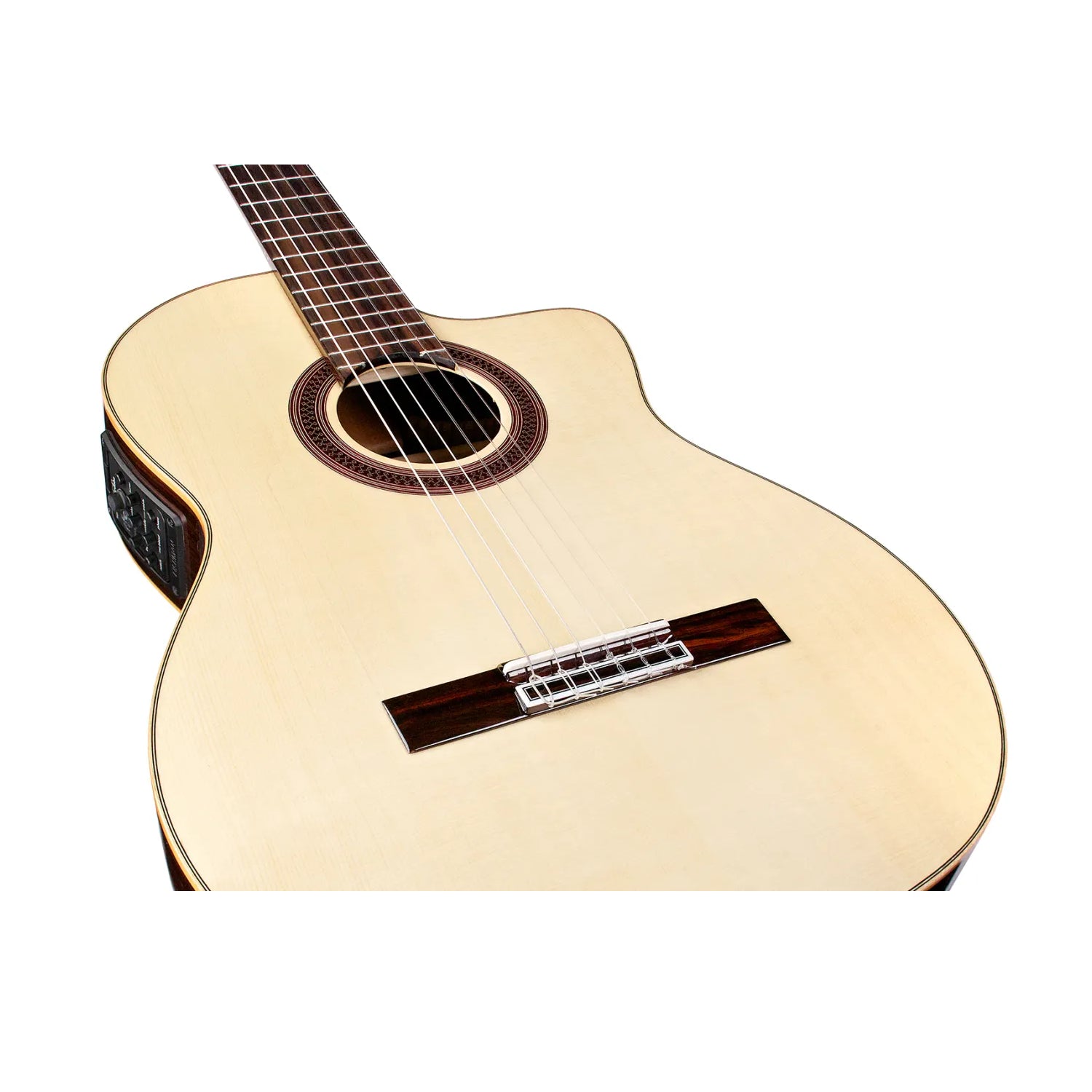 Córdoba GK Studio Negra Nylon String Acoustic-Electric Guitar - Natural Finish | Classical & Flamenco Guitar for Performances & Recording